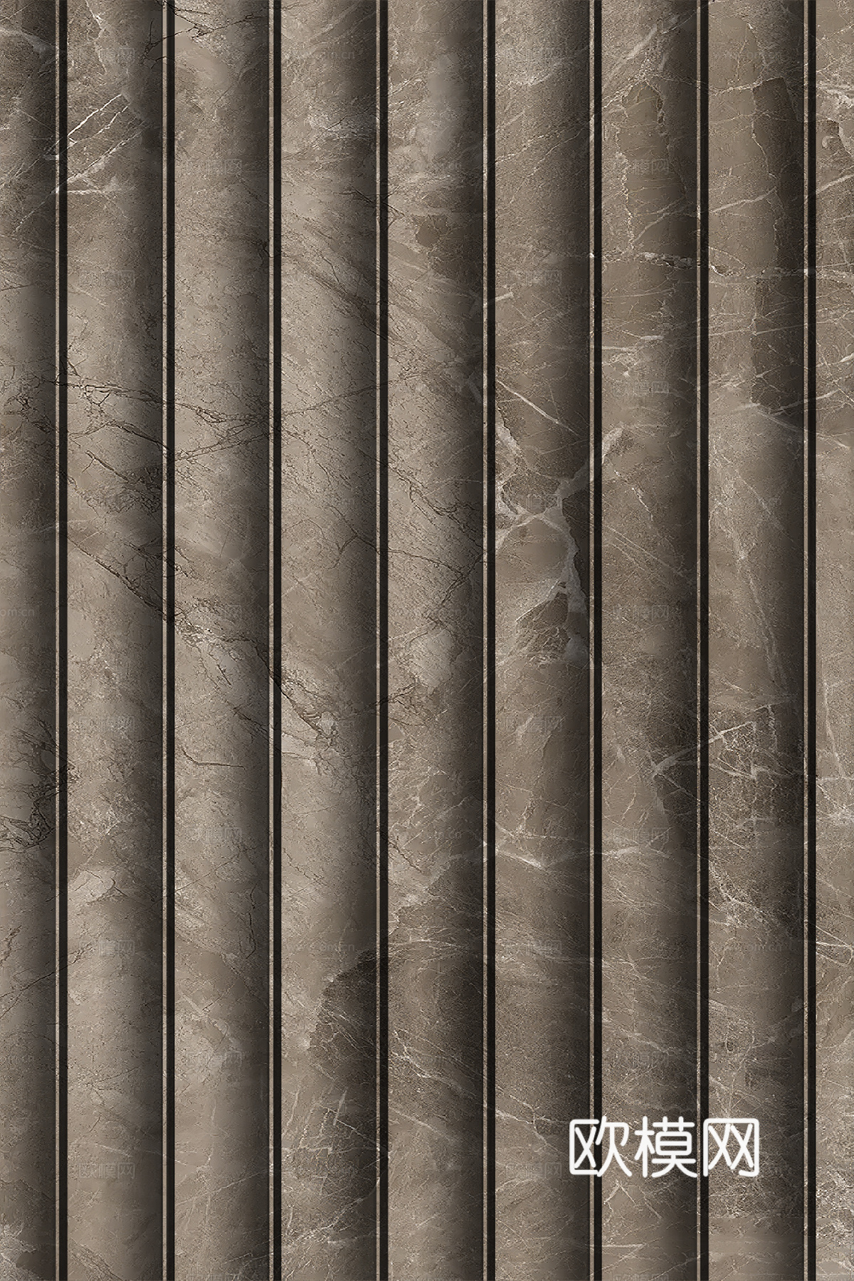 岩板大理石纹波浪艺术背景墙下载（渲染图6）