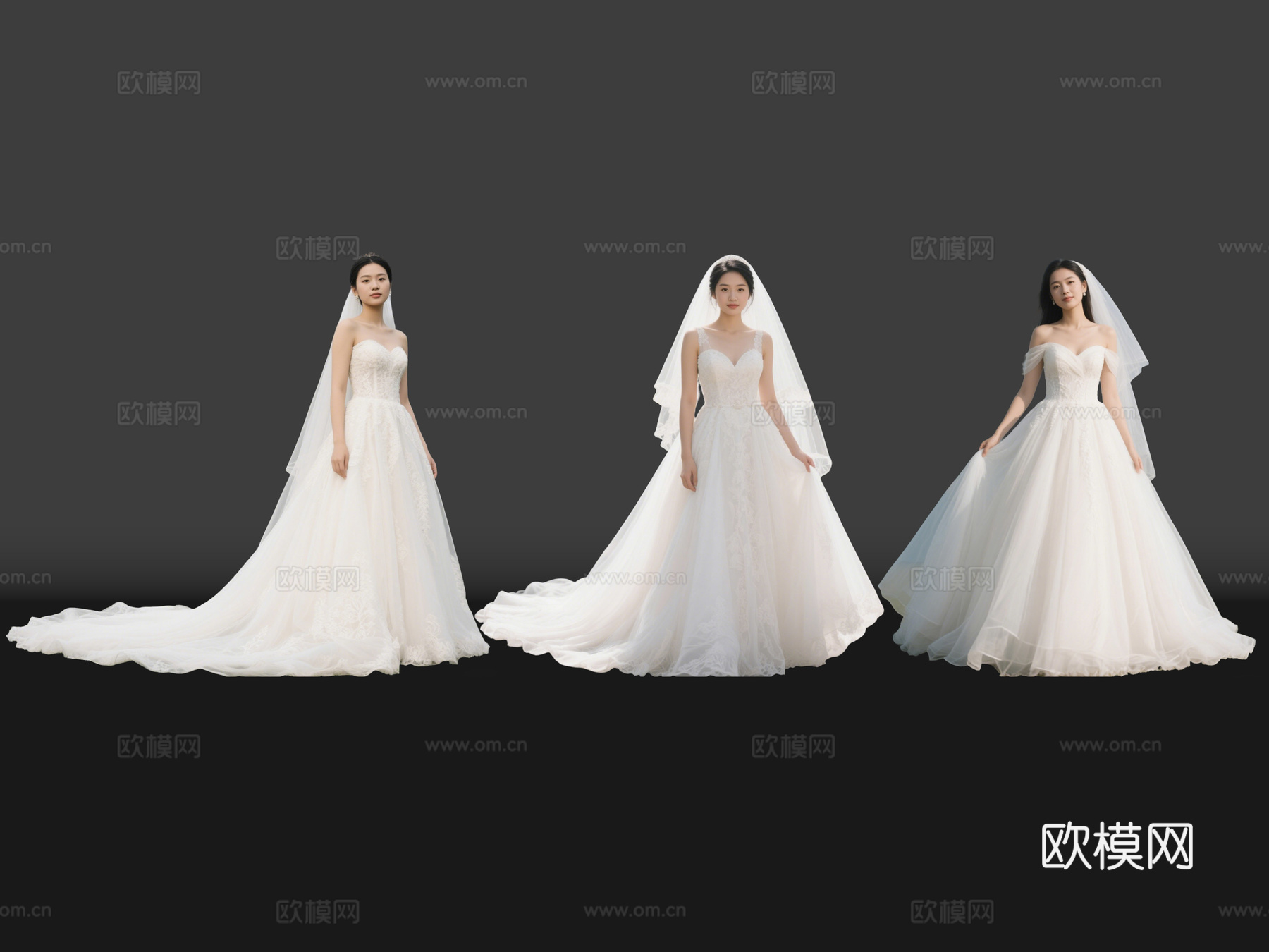 2D现代人物 婚纱照 婚纱新娘 婚纱美女 现代美女su模型