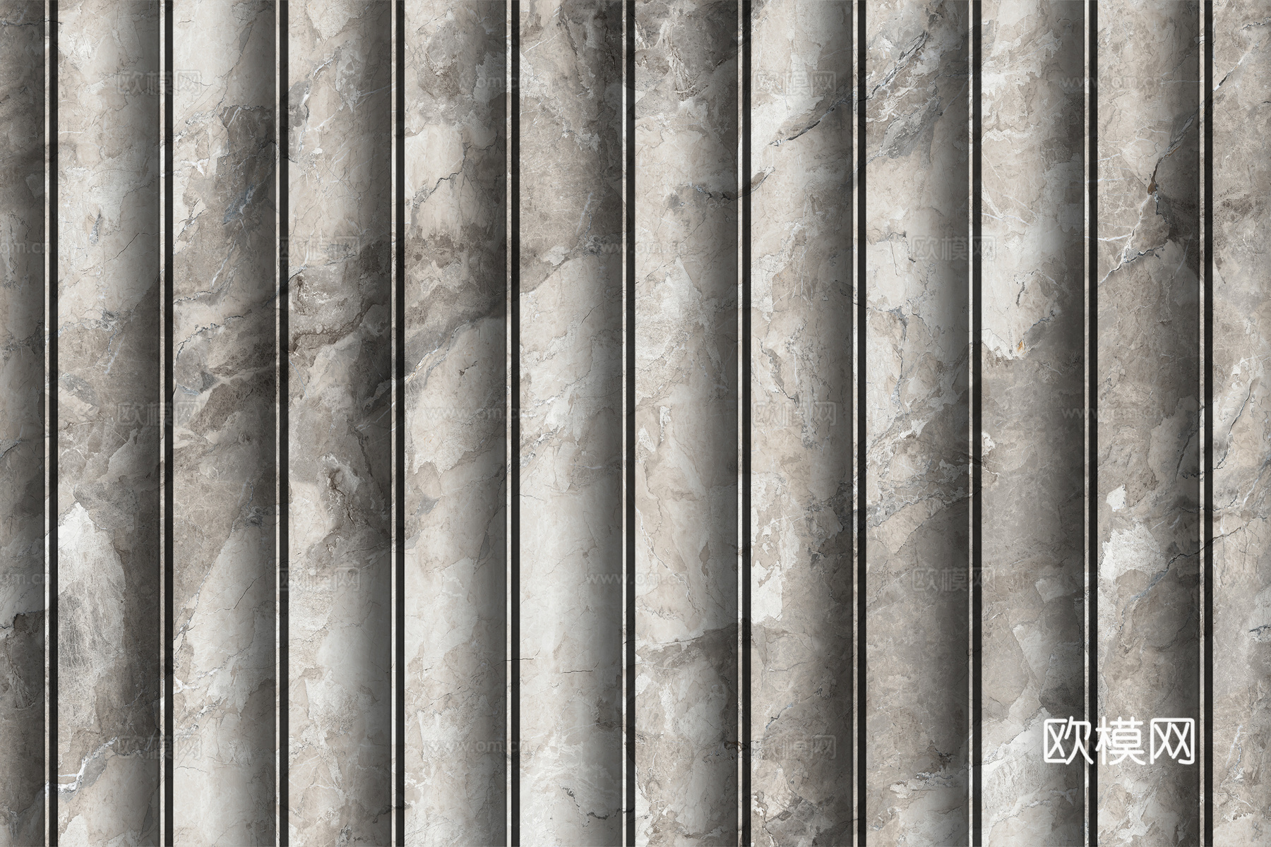 岩板大理石纹波浪艺术背景墙下载（渲染图8）