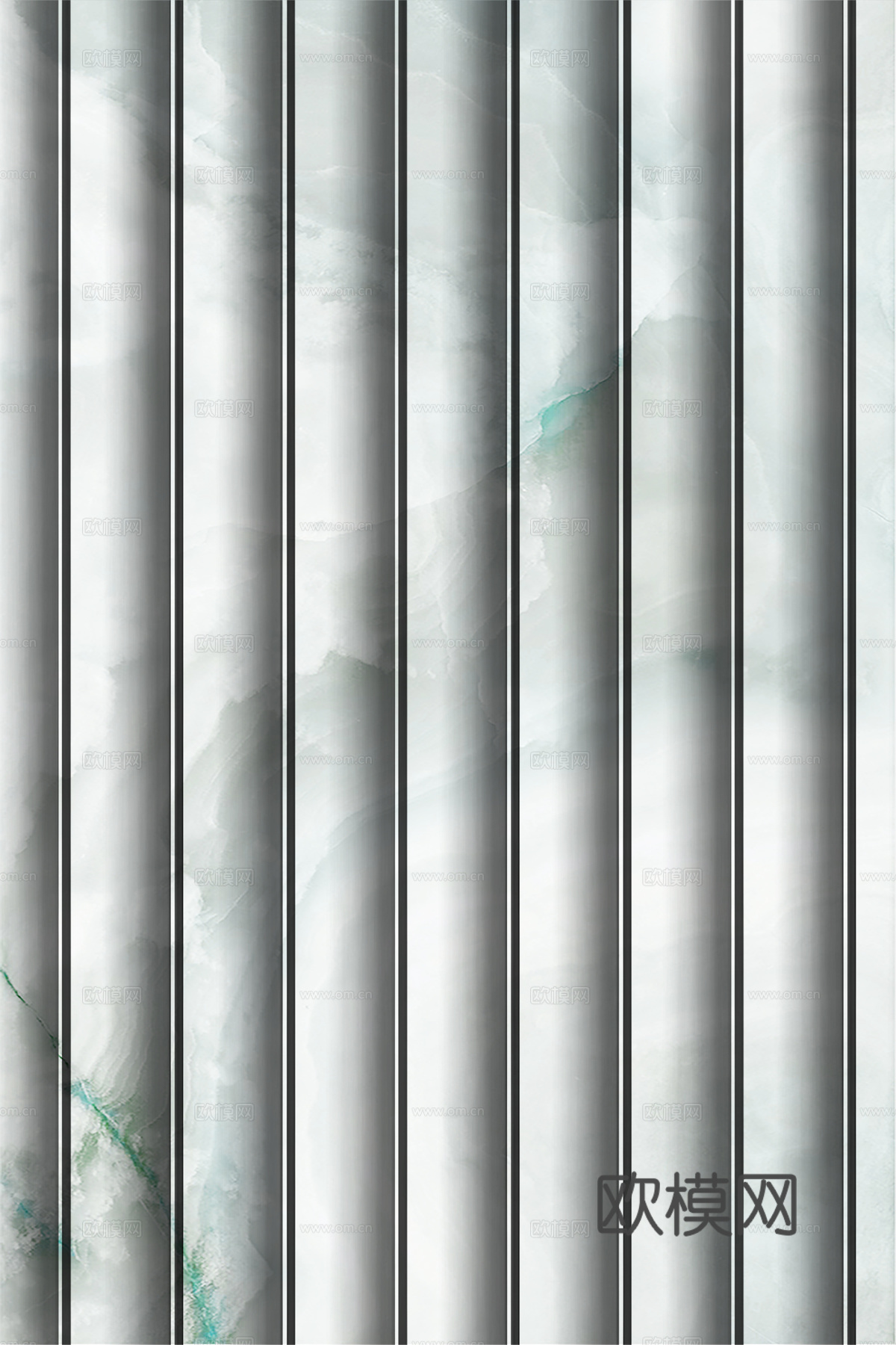 岩板大理石纹波浪艺术背景墙下载（渲染图5）