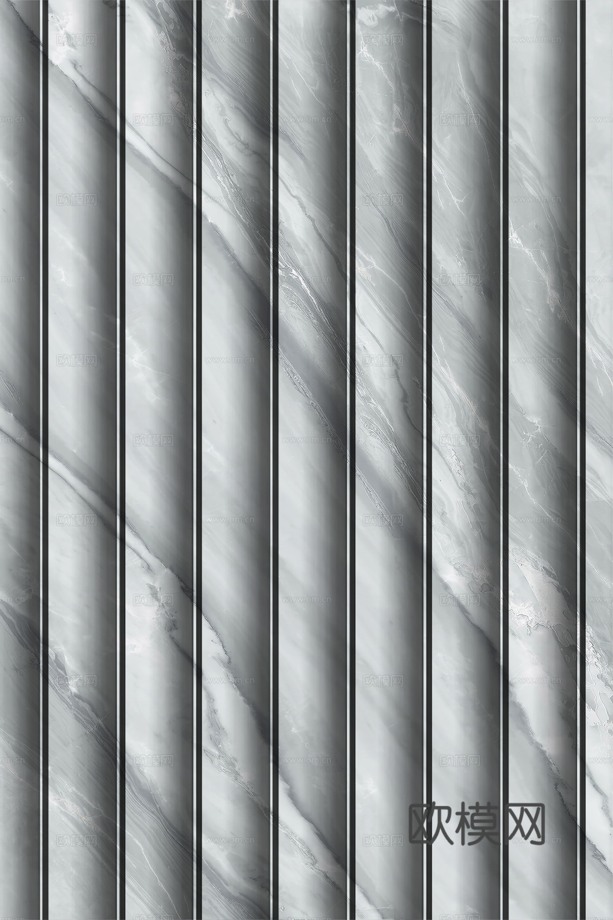 岩板大理石纹波浪艺术背景墙下载（渲染图7）