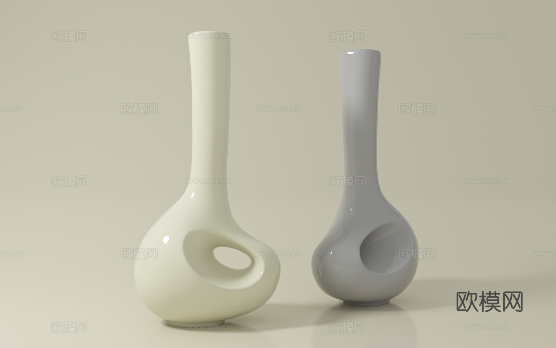 几何花瓶 陶瓷 饰品 艺术装置 创意造型 雕塑雕刻 石雕摆件3d模型