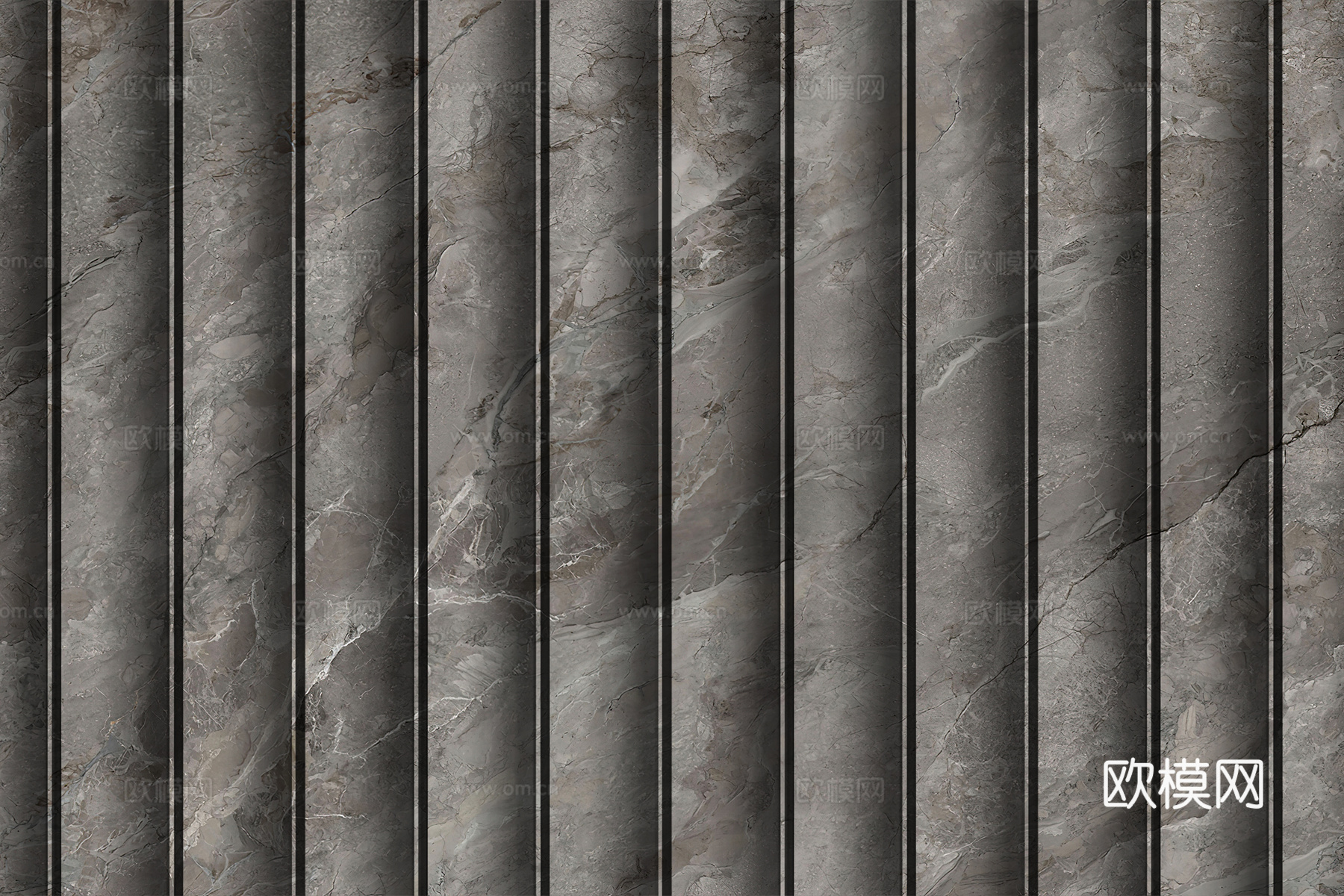 岩板大理石纹波浪艺术背景墙下载（渲染图7）