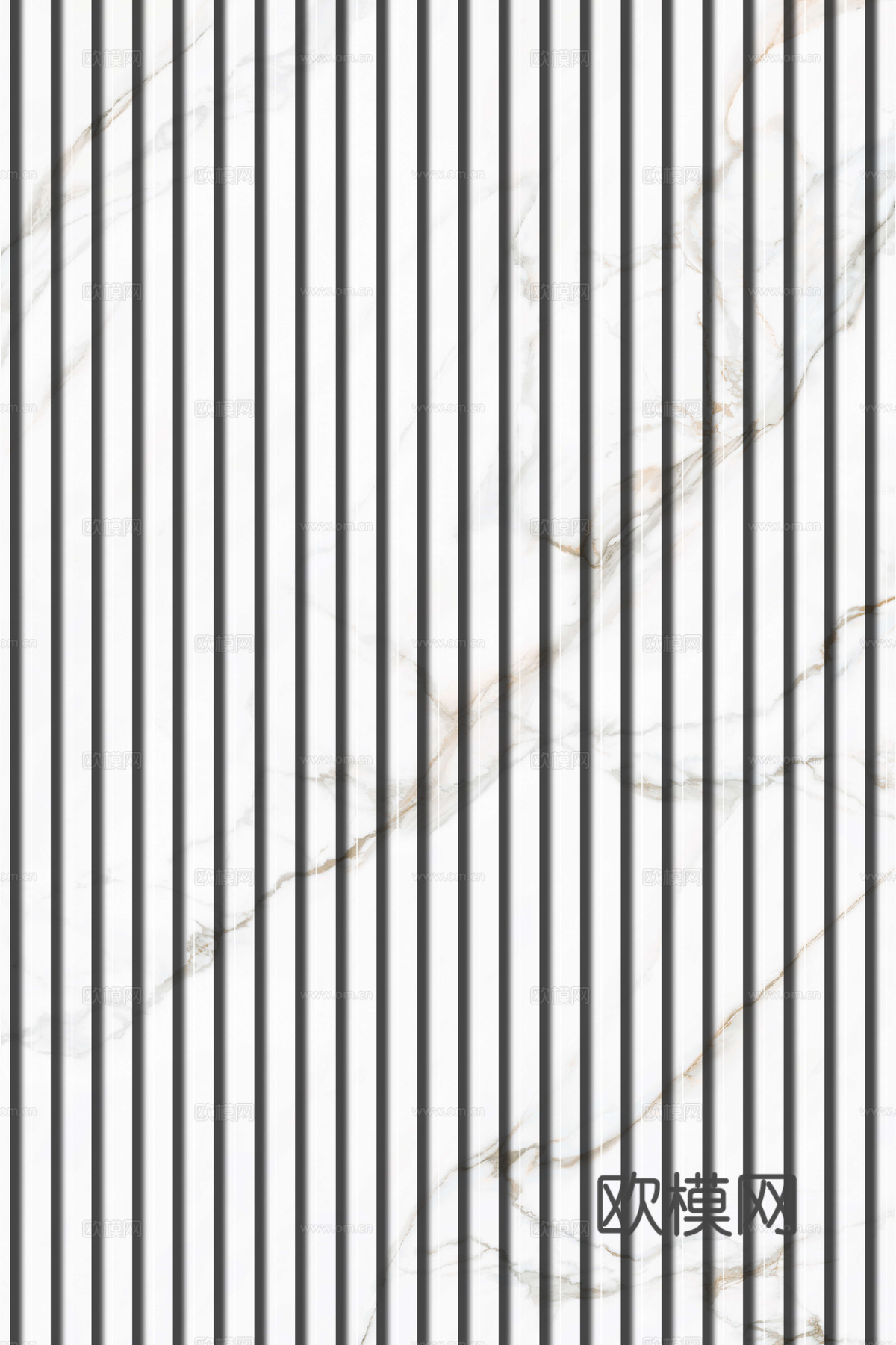 岩板大理石纹拉槽长城板格栅背景墙下载（渲染图6）
