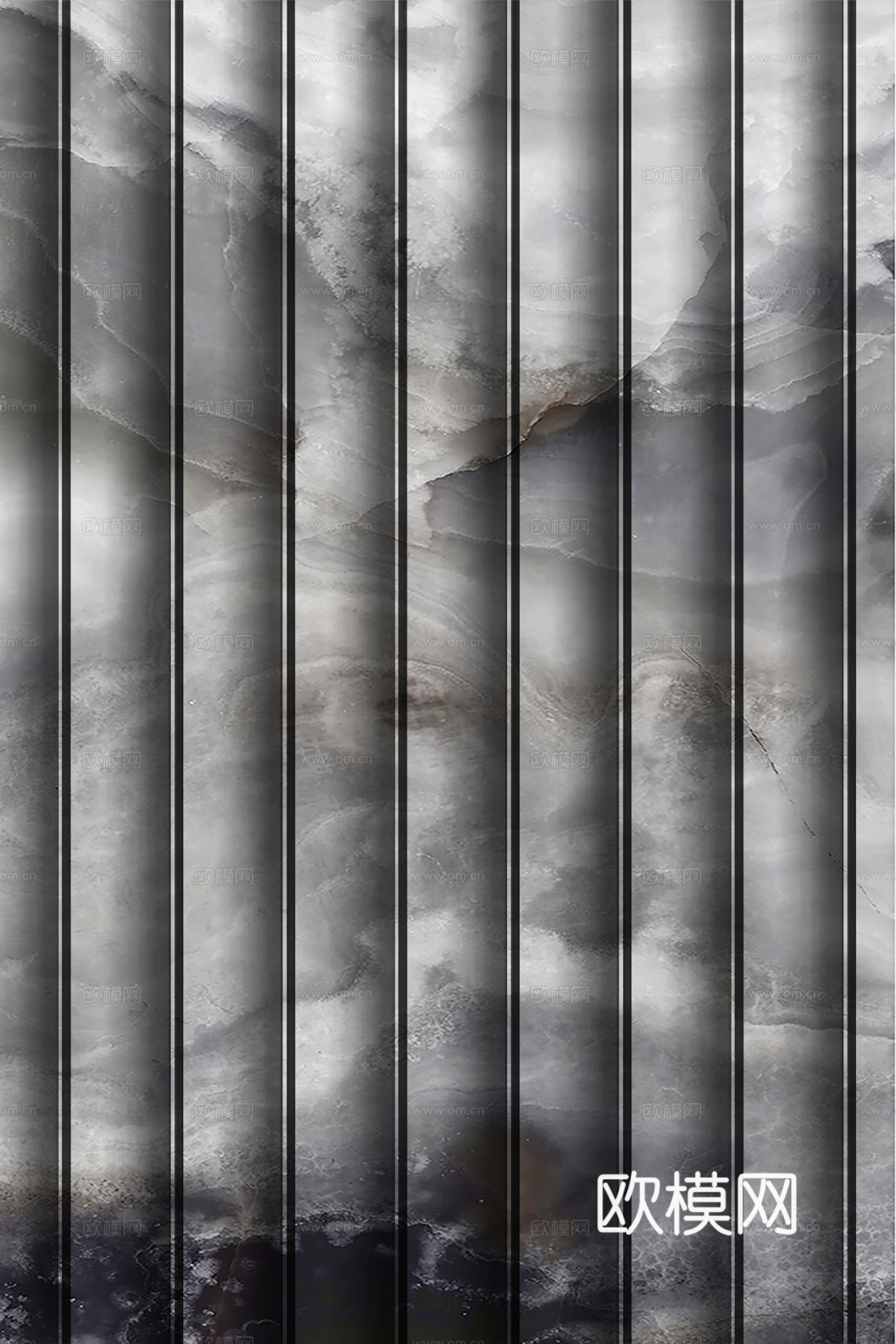 岩板大理石纹波浪艺术背景墙下载（渲染图7）