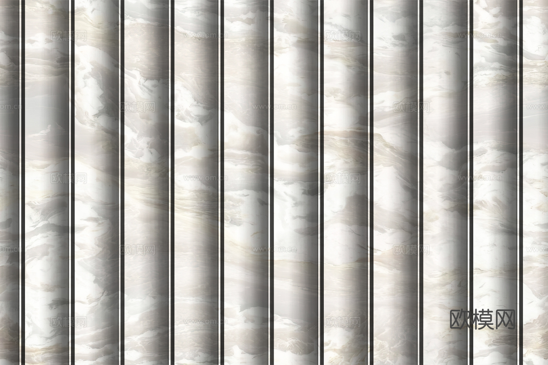 岩板大理石纹波浪艺术背景墙下载（渲染图1）