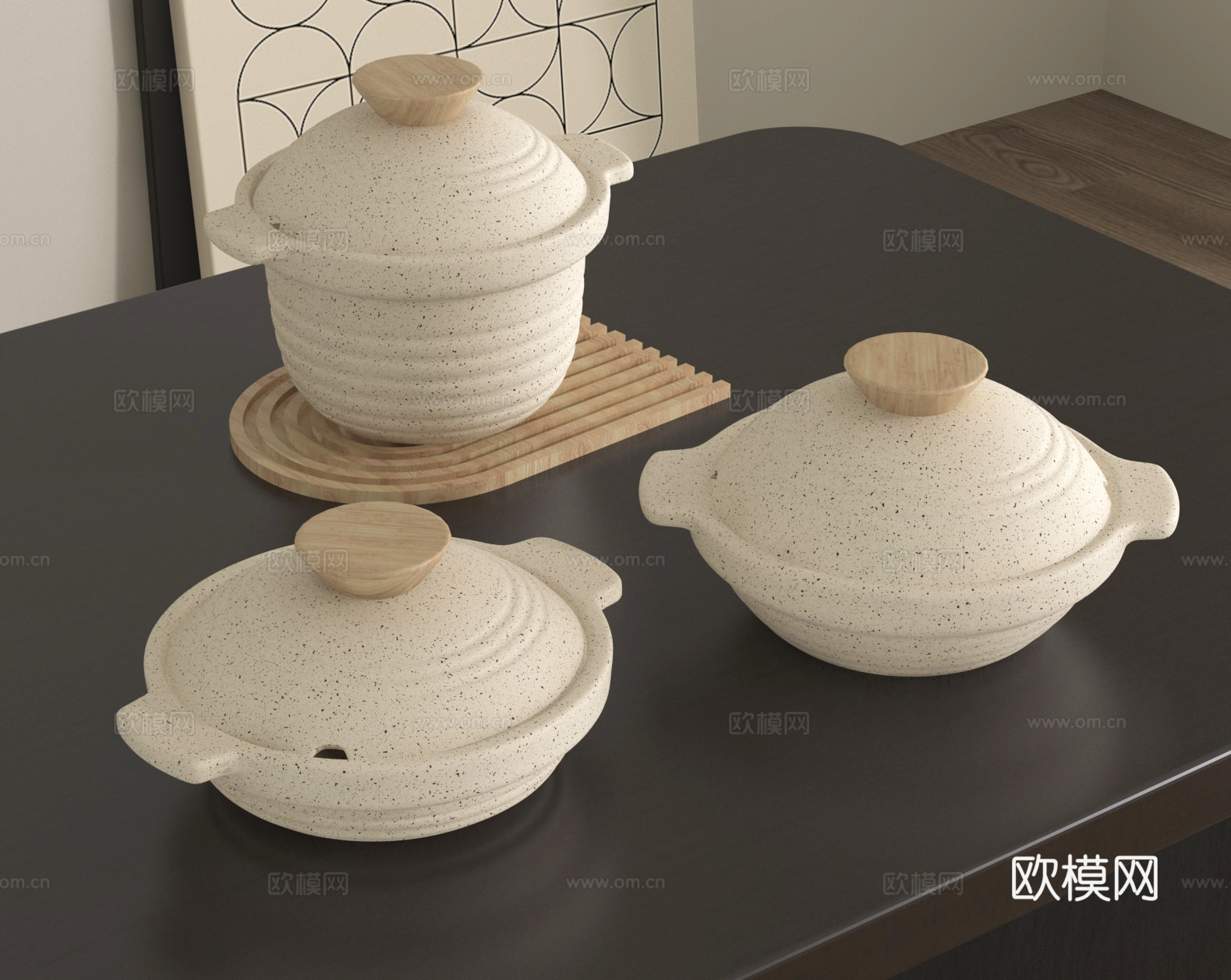 汤锅 炖锅 砂锅 煮锅3d模型