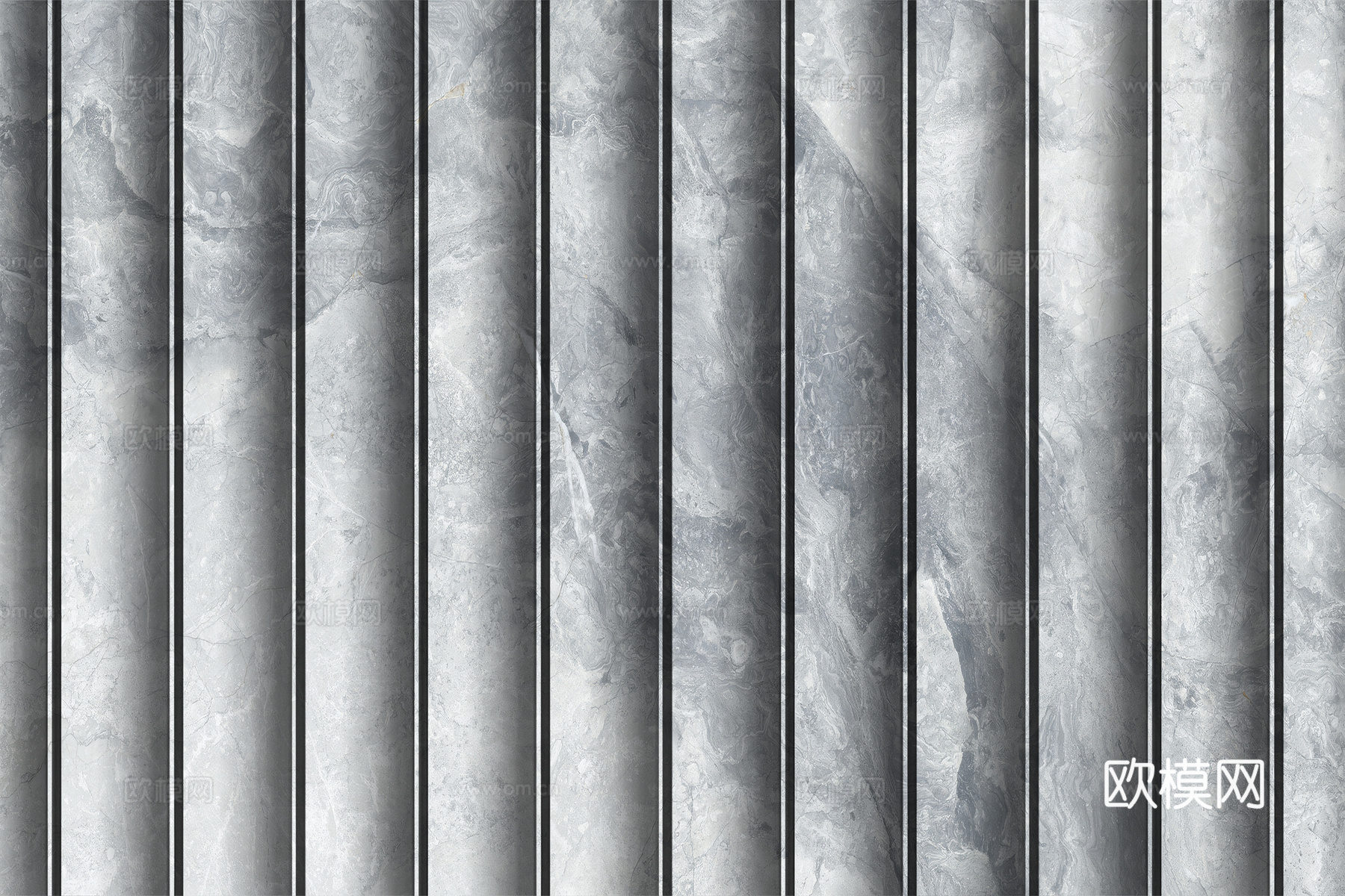 岩板大理石纹波浪艺术背景墙下载（渲染图1）