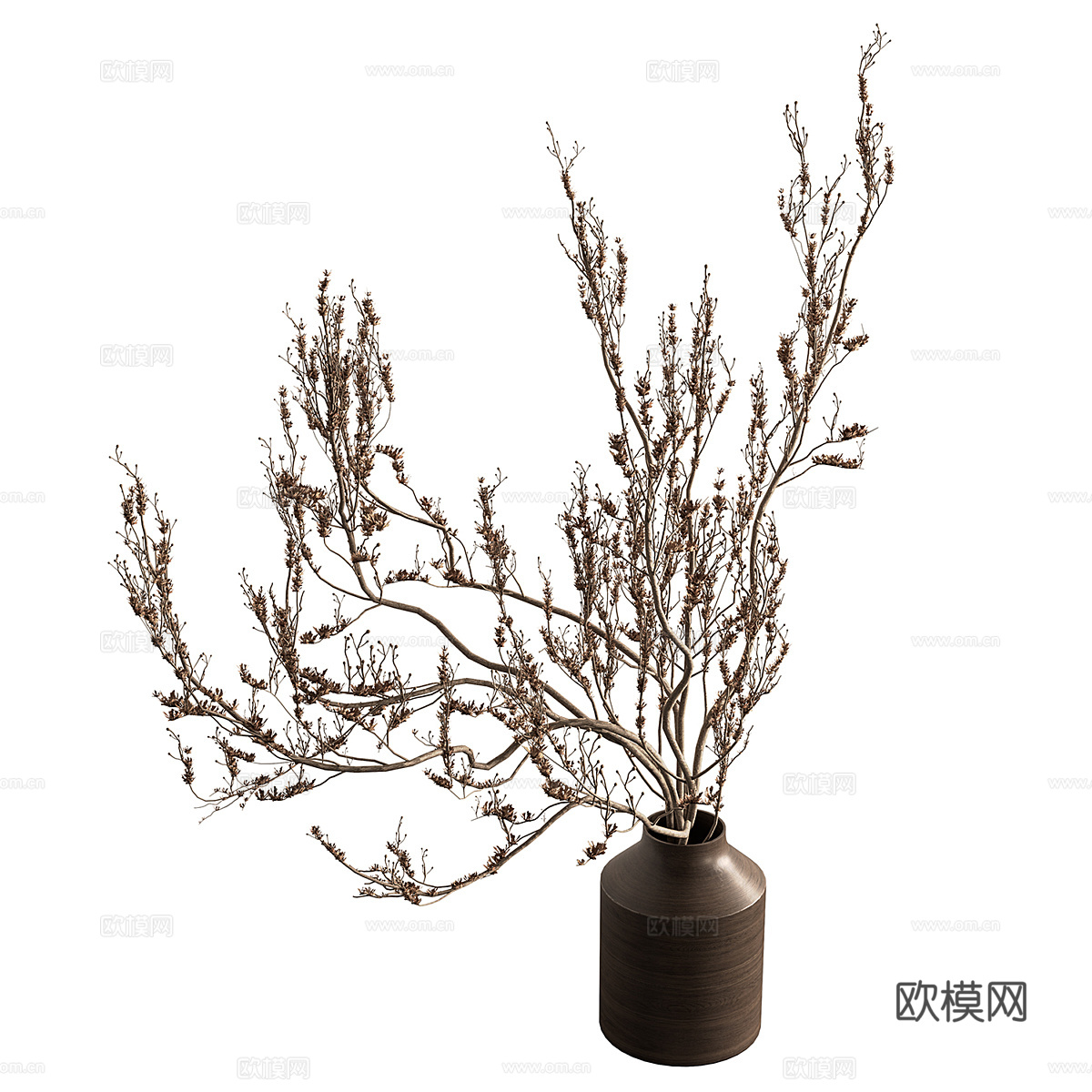 新中式花瓶花艺3d模型