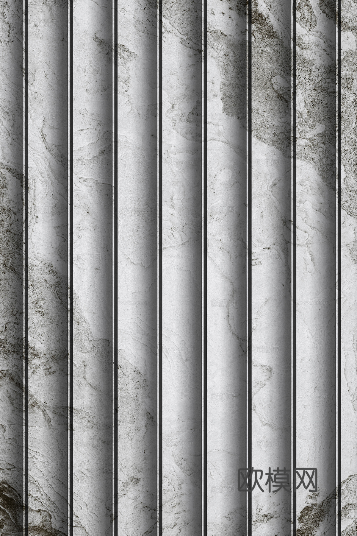 岩板大理石纹波浪艺术背景墙下载（渲染图7）