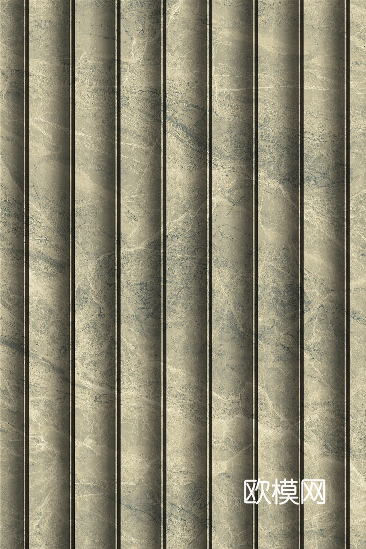 岩板大理石纹波浪艺术背景墙下载（渲染图7）