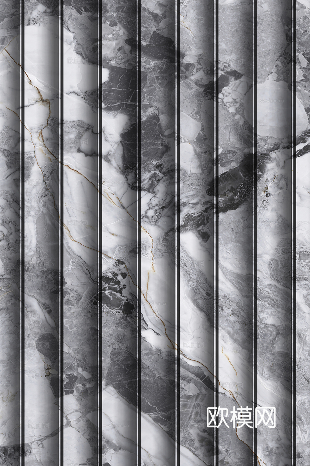 岩板大理石纹波浪艺术背景墙下载（渲染图2）