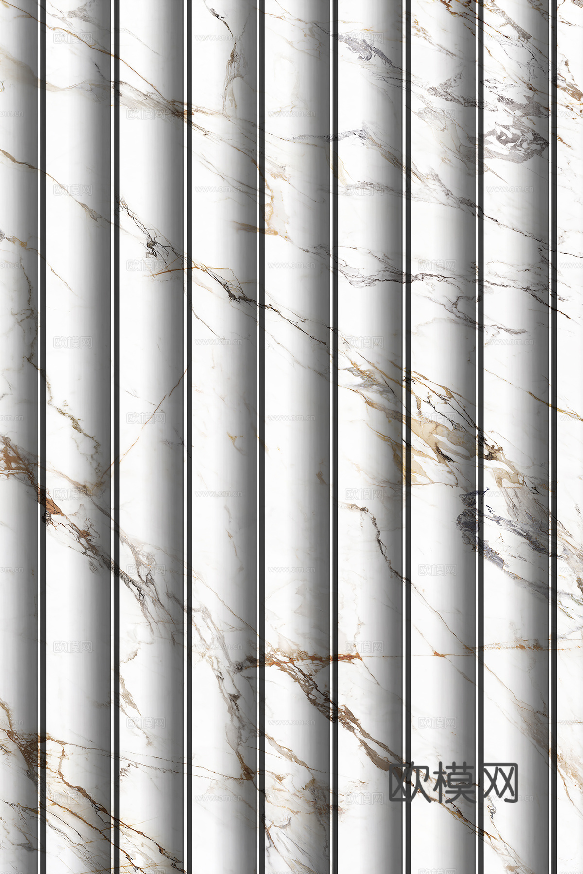 岩板大理石纹波浪艺术背景墙下载（渲染图4）