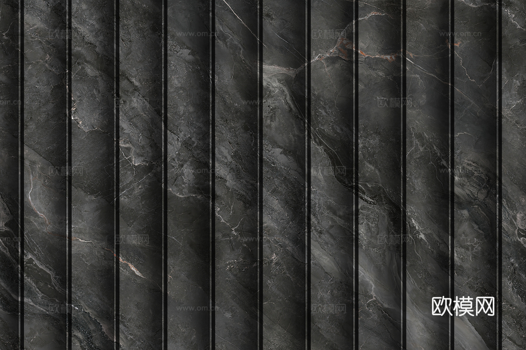 岩板大理石纹波浪艺术背景墙下载（渲染图3）