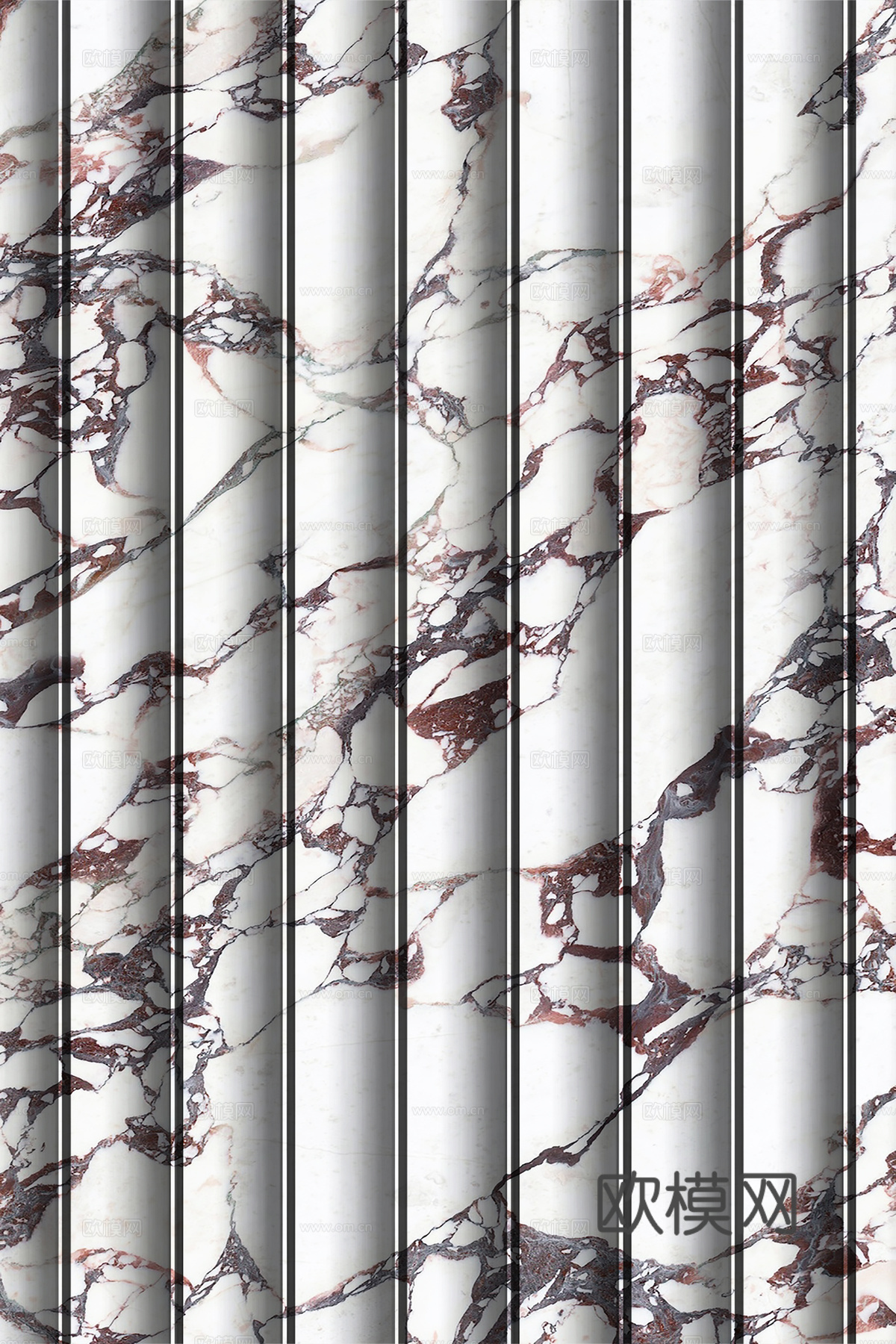 岩板大理石纹波浪艺术背景墙下载（渲染图3）