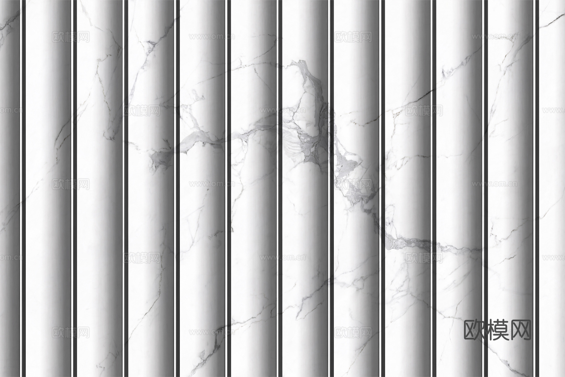 岩板大理石纹波浪艺术背景墙下载（渲染图2）