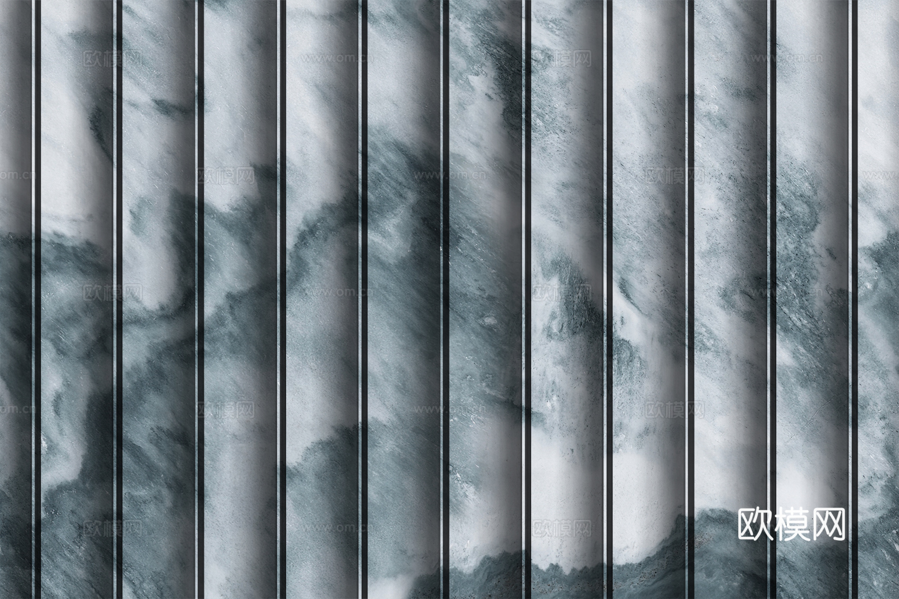 岩板大理石纹波浪艺术背景墙下载（渲染图5）