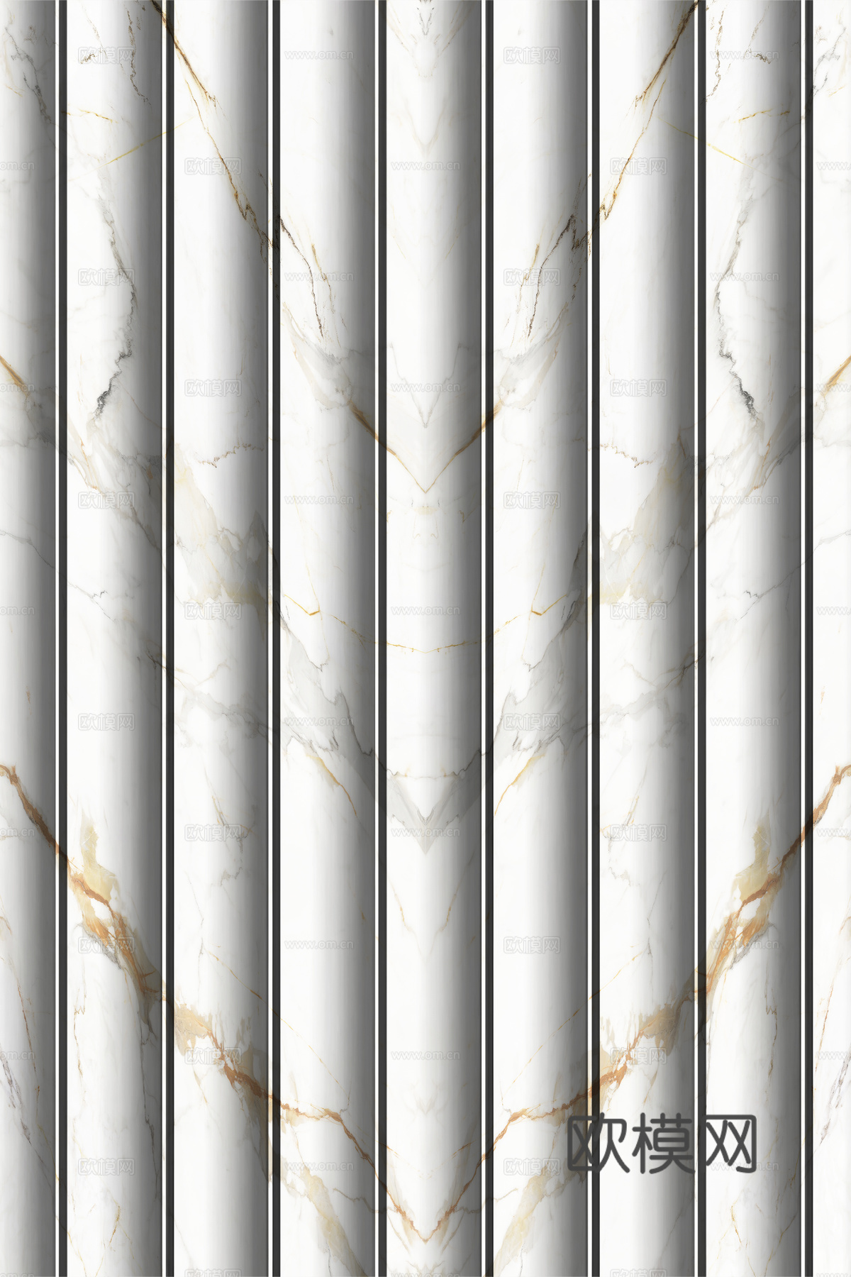 岩板大理石纹波浪艺术背景墙下载（渲染图2）