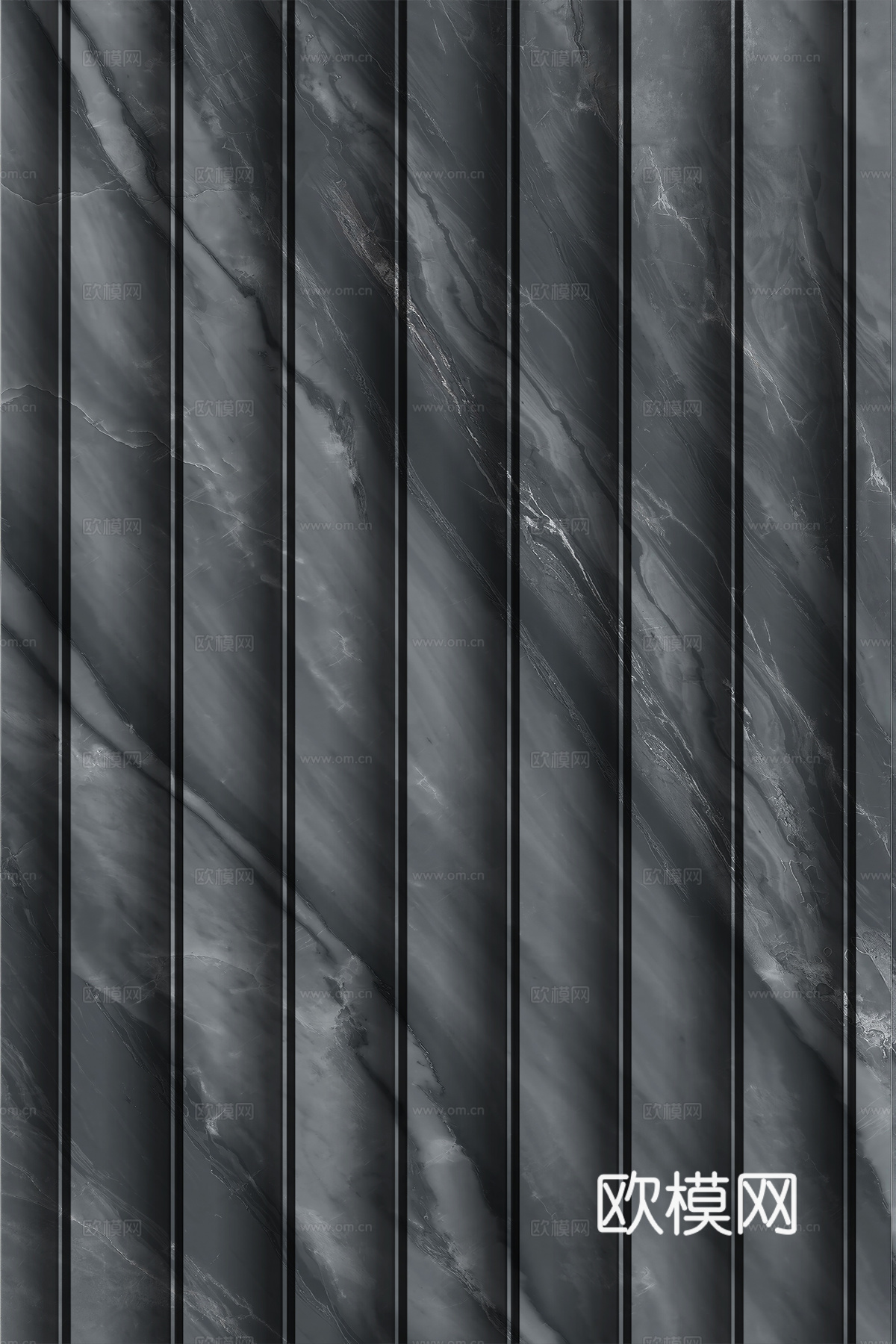 岩板大理石纹波浪艺术背景墙下载（渲染图3）