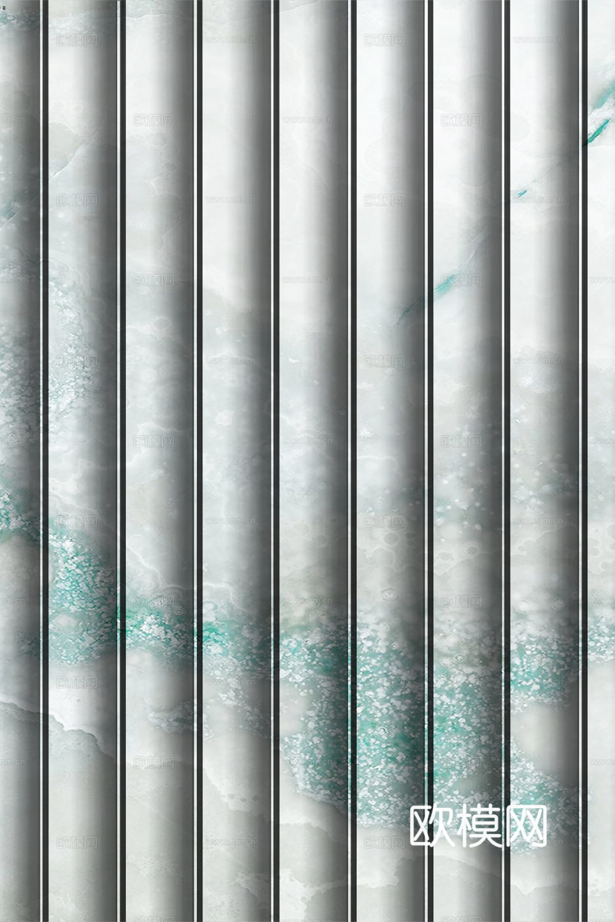 岩板大理石纹波浪艺术背景墙下载（渲染图4）