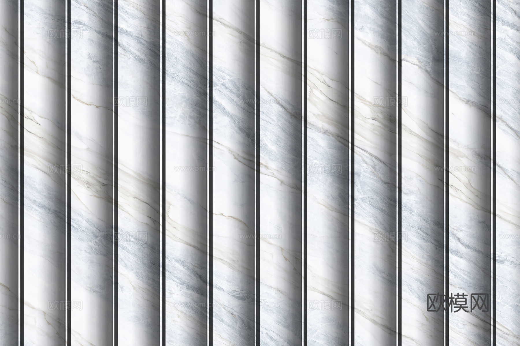 岩板大理石纹波浪艺术背景墙下载（渲染图4）