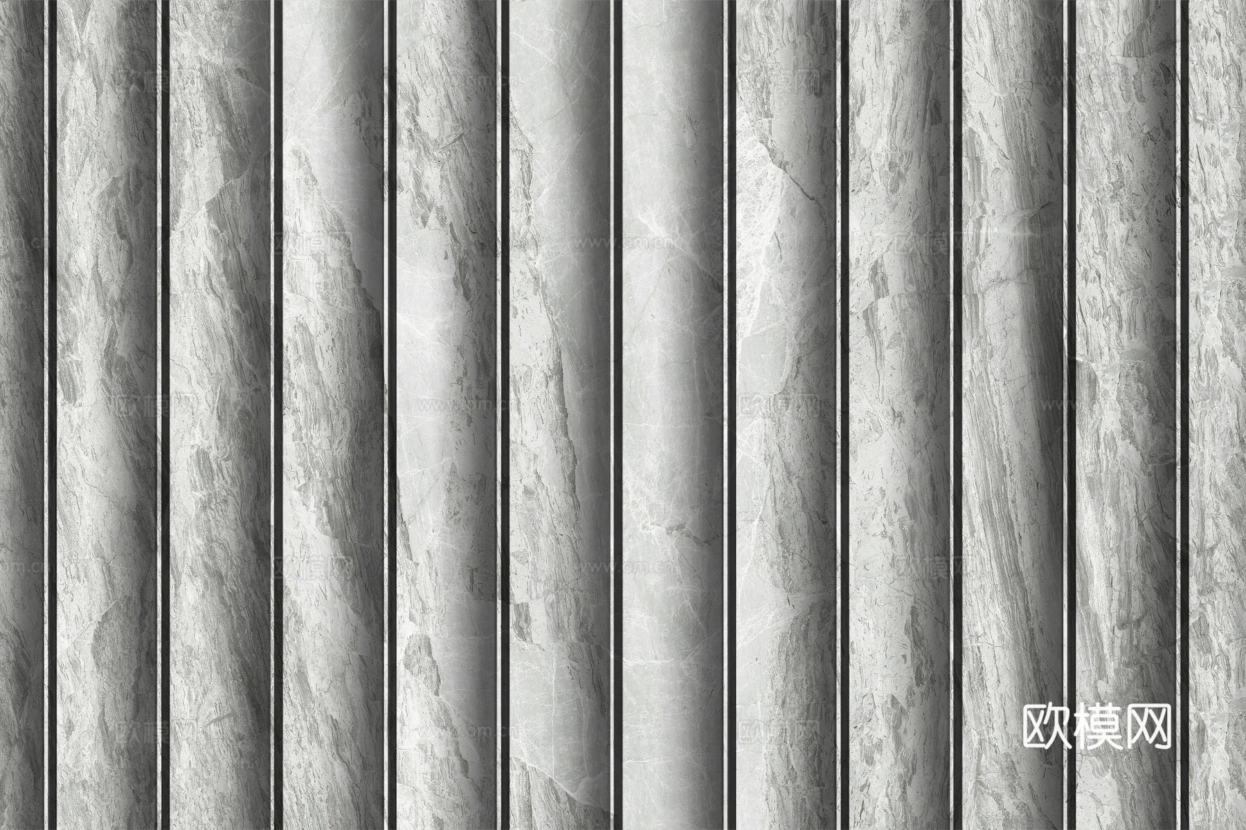 岩板大理石纹波浪艺术背景墙下载（渲染图8）