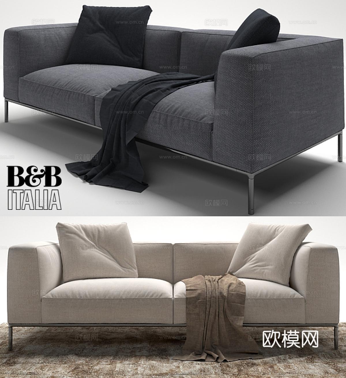 B&B Italia 现代沙发 意式沙发 极简沙发 双人沙发3d模型