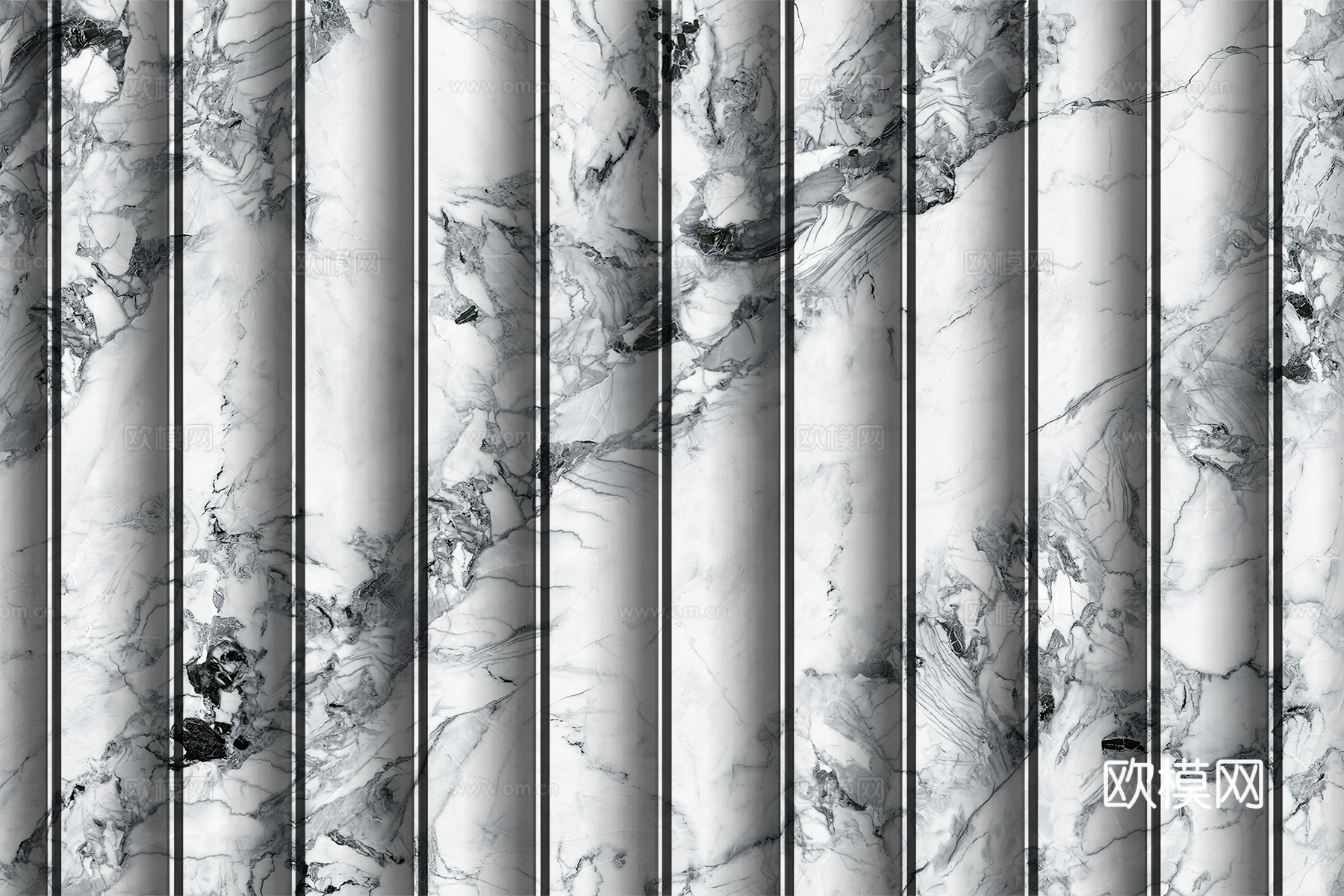 岩板大理石纹波浪艺术背景墙下载（渲染图2）