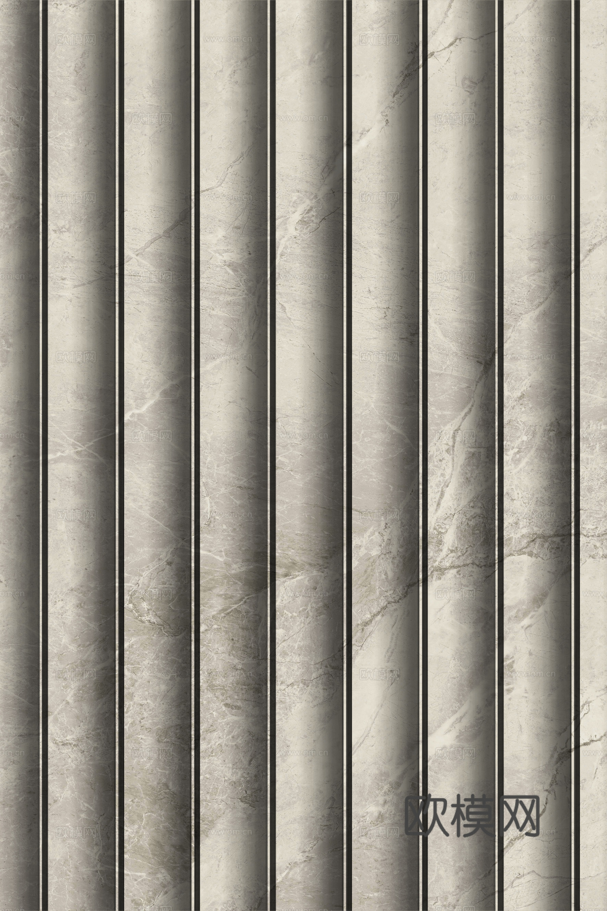 岩板大理石纹波浪艺术背景墙下载（渲染图7）