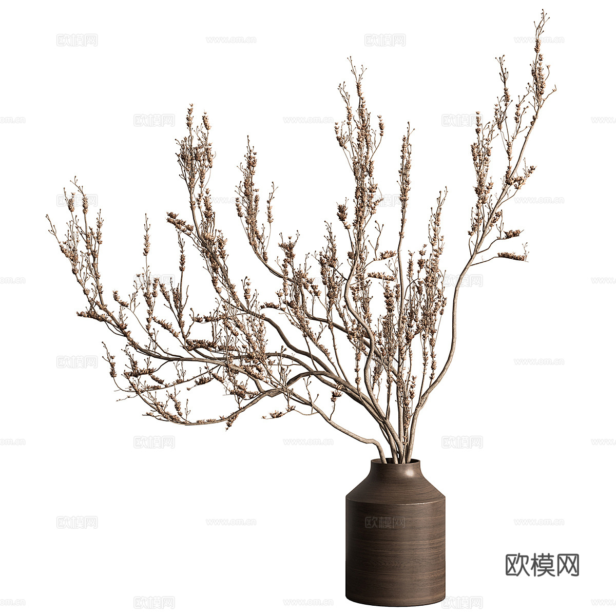 新中式花瓶花艺3d模型