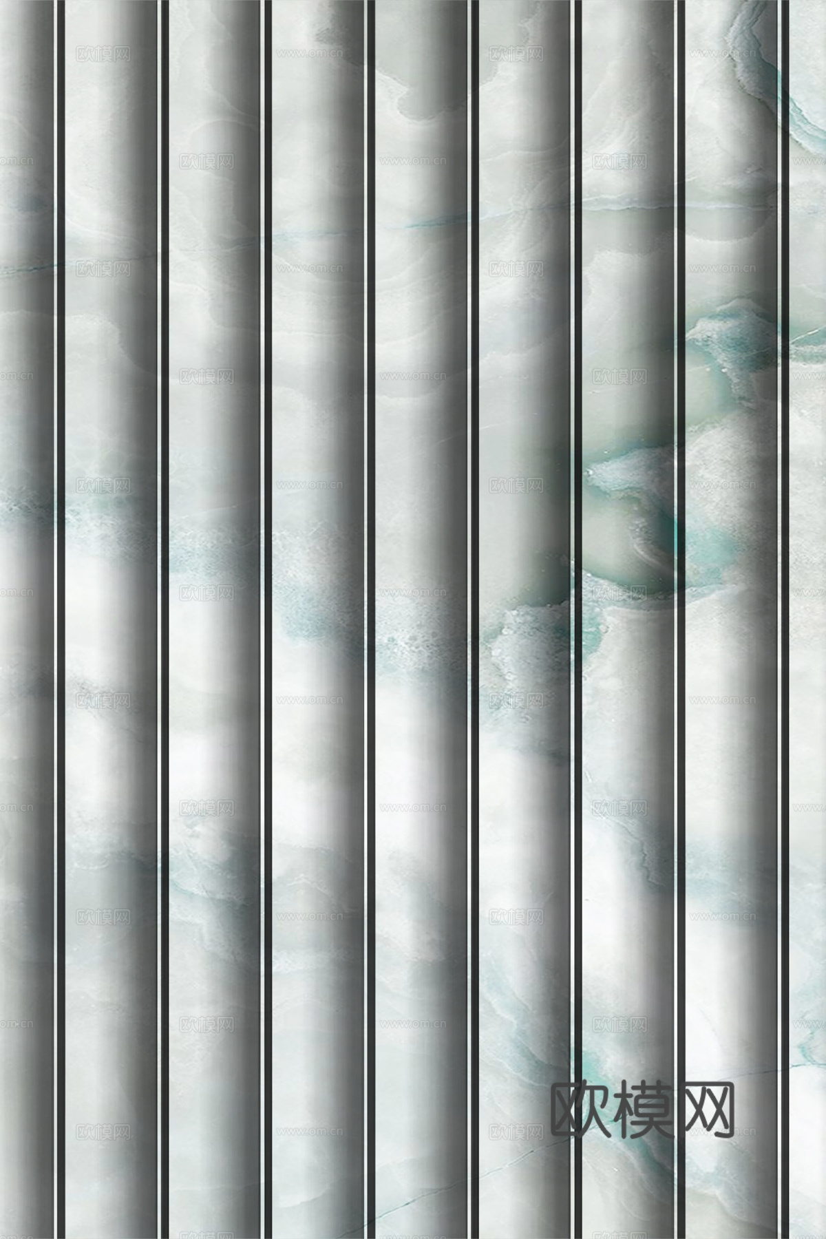 岩板大理石纹波浪艺术背景墙下载（渲染图1）