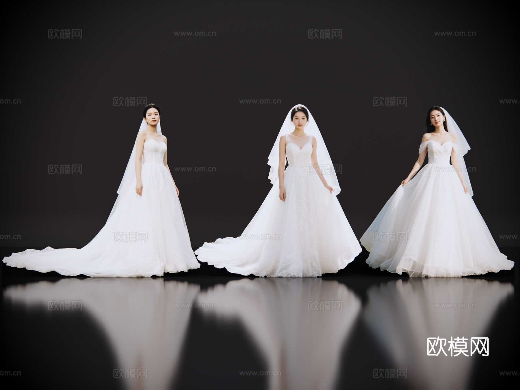 2D现代人物 婚纱照 婚纱新娘 婚纱美女 现代美女su模型