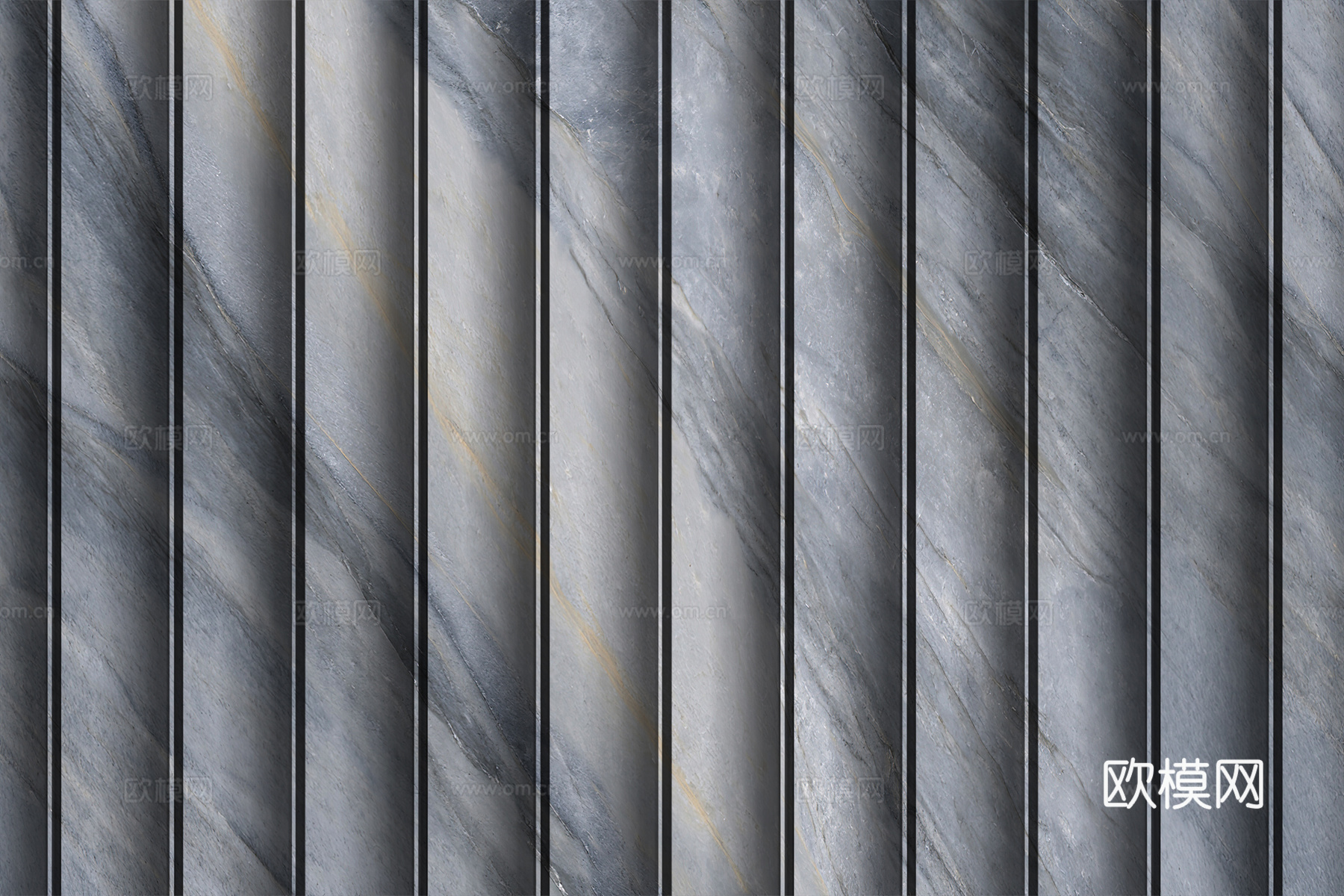 岩板大理石纹波浪艺术背景墙下载（渲染图6）