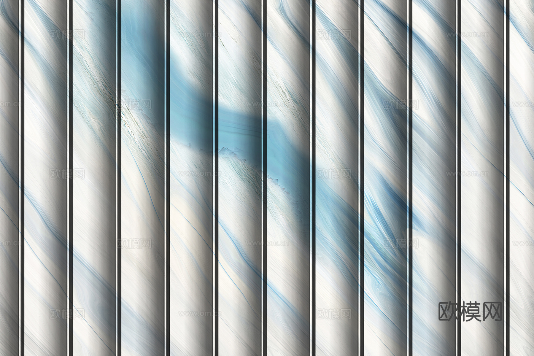 岩板大理石纹波浪艺术背景墙下载（渲染图5）