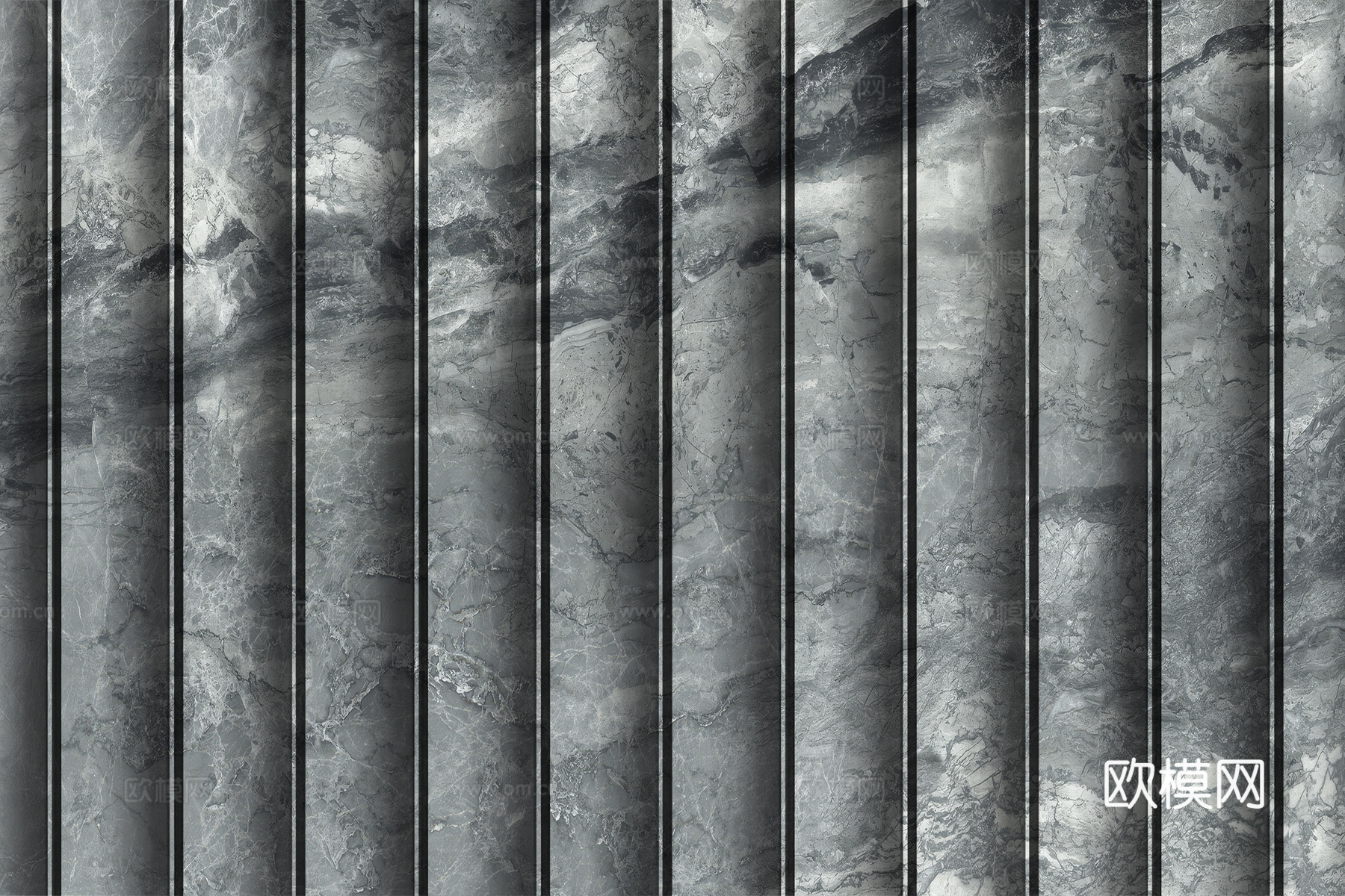 岩板大理石纹波浪艺术背景墙下载（渲染图7）