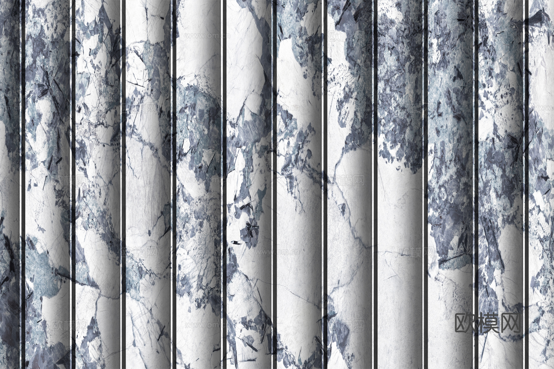 岩板大理石纹波浪艺术背景墙下载（渲染图8）