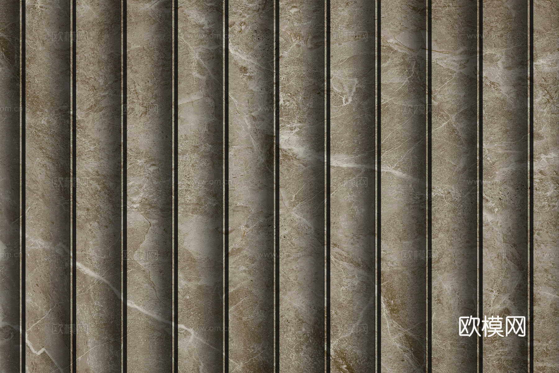 岩板大理石纹波浪艺术背景墙下载（渲染图8）