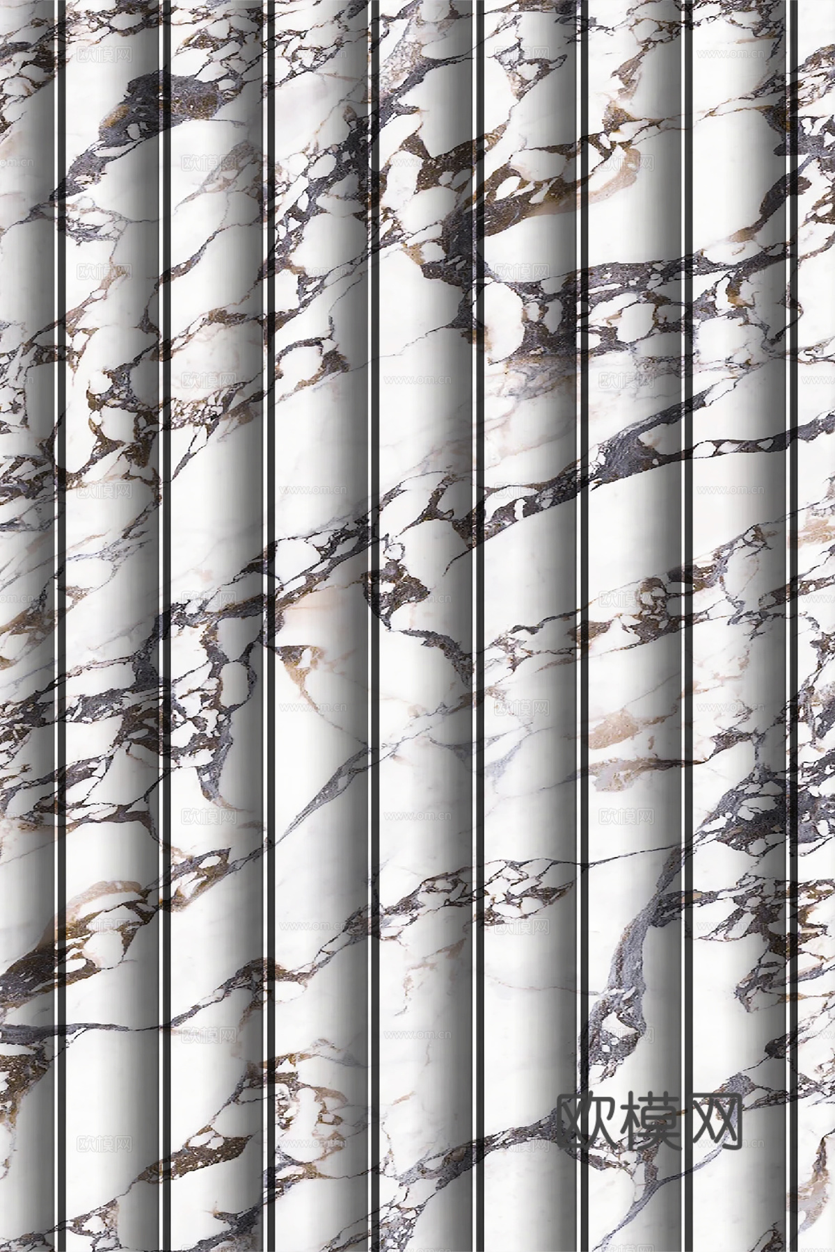 岩板大理石纹波浪艺术背景墙下载（渲染图5）