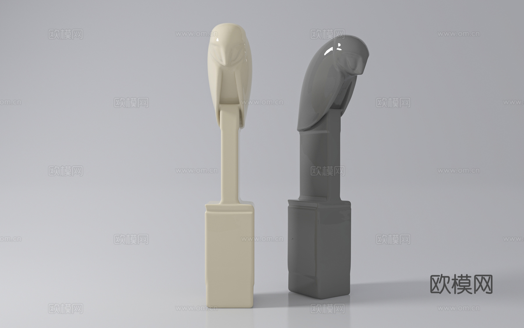 抽象猫头鹰 艺术装置 创意造型 雕塑雕刻 石雕摆件 陶瓷器皿3d模型
