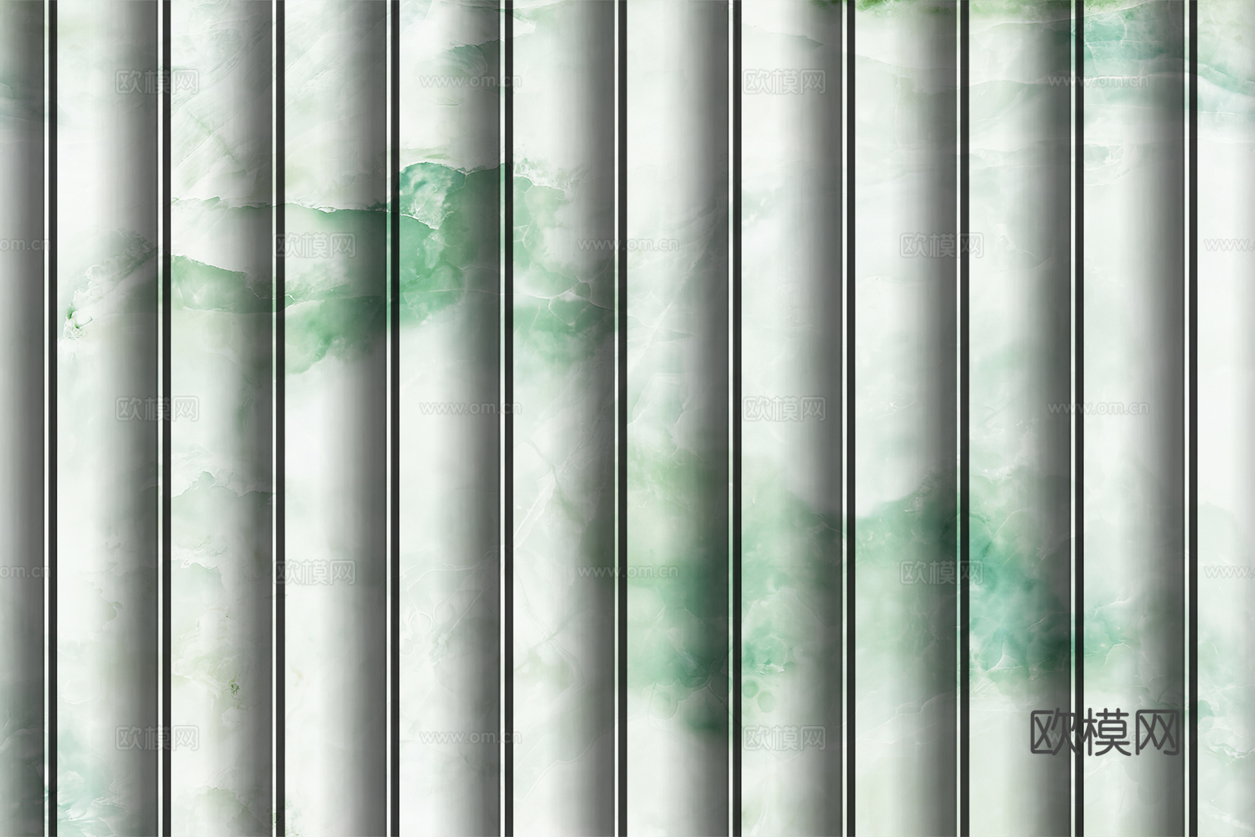 岩板大理石纹波浪艺术背景墙下载（渲染图4）