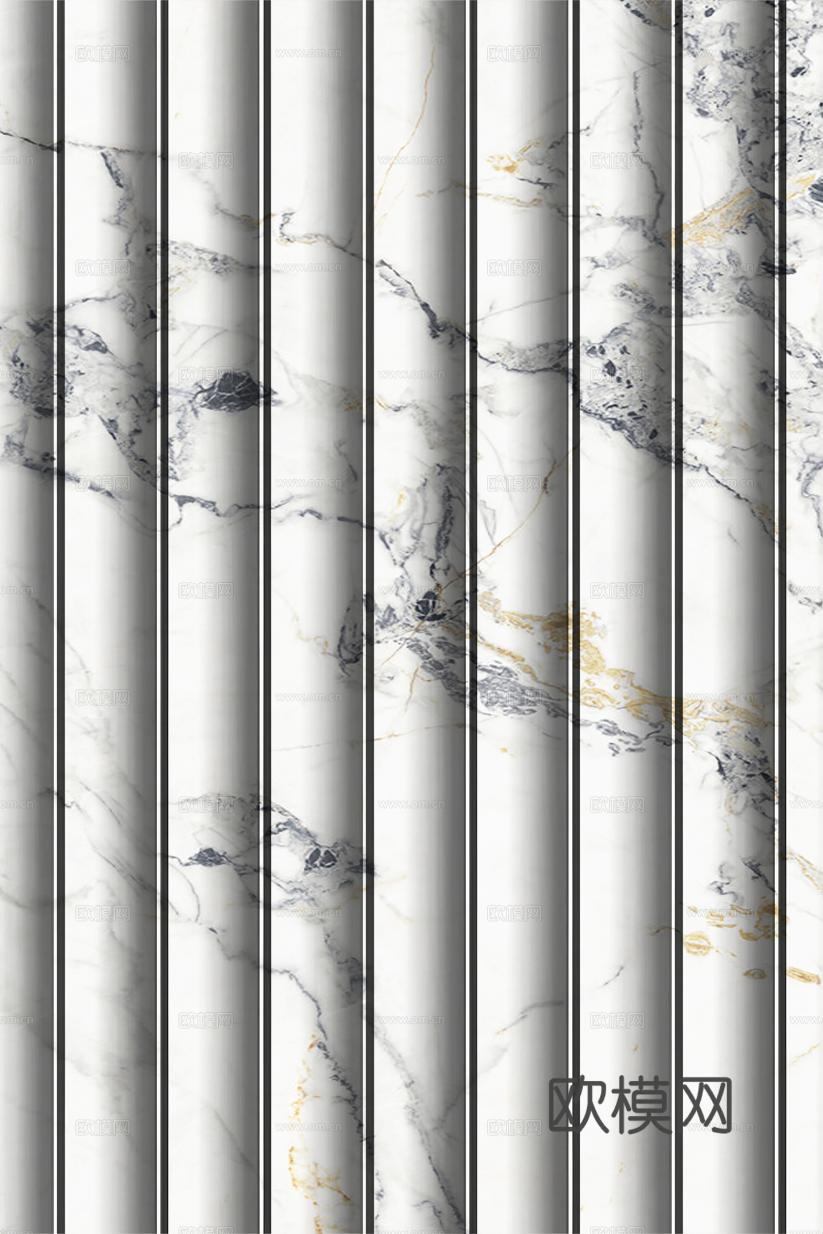 岩板大理石纹波浪艺术背景墙下载（渲染图4）