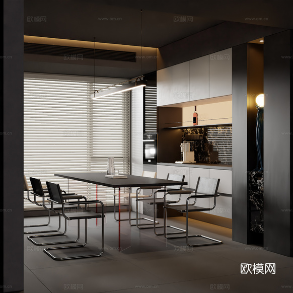 現(xiàn)代餐廳3d模型下載