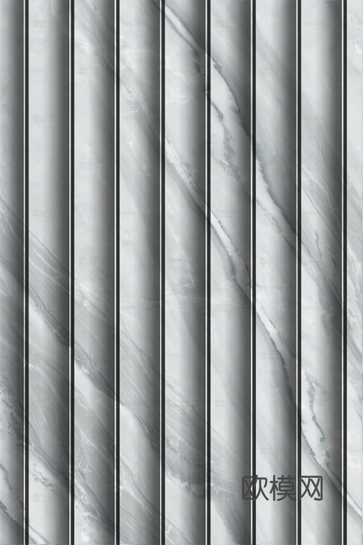 岩板大理石纹波浪艺术背景墙下载（渲染图5）