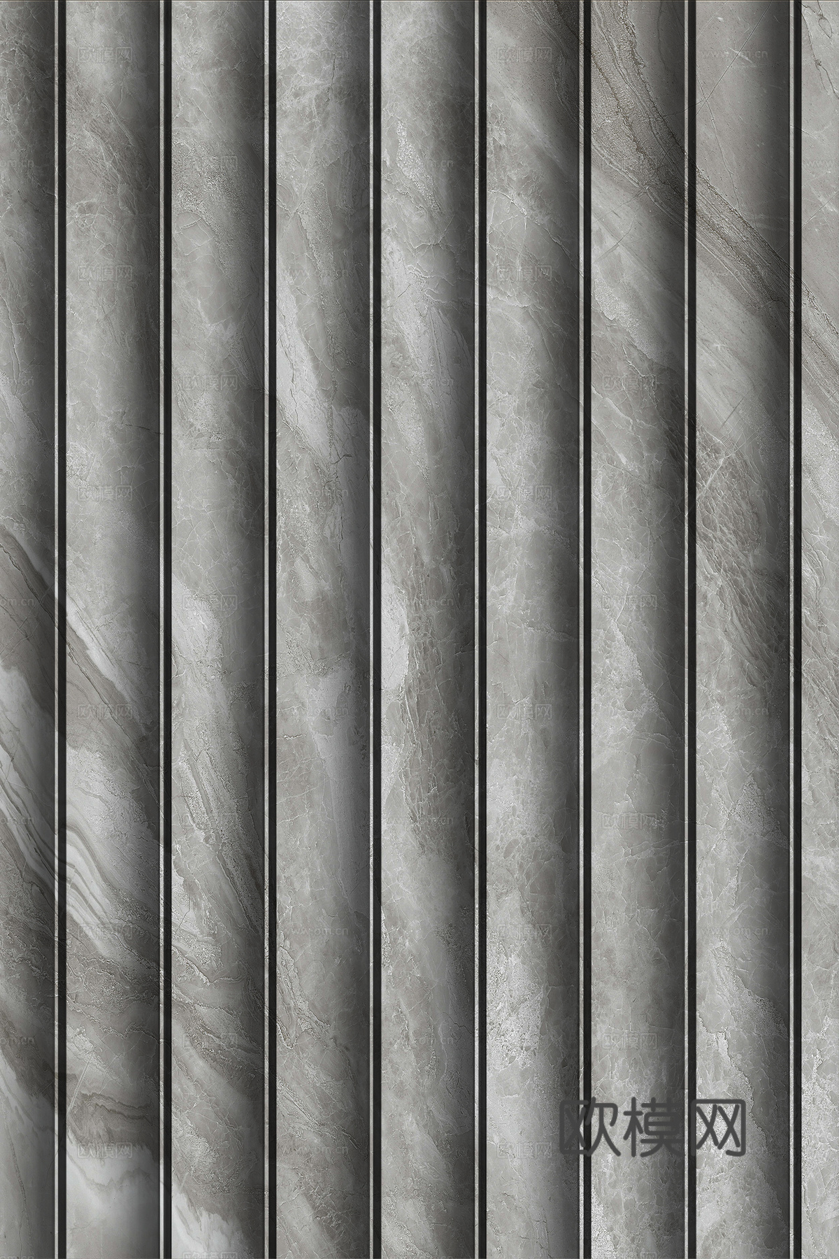岩板大理石纹波浪艺术背景墙下载（渲染图5）