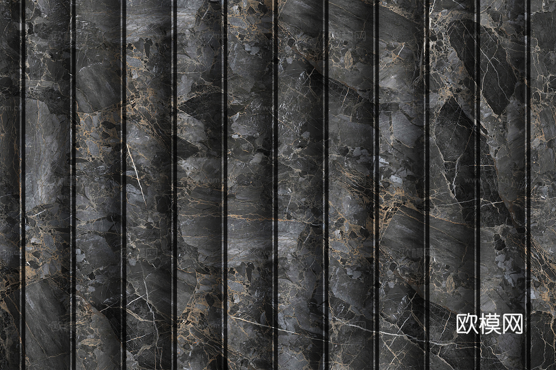 岩板大理石纹波浪艺术背景墙下载（渲染图6）