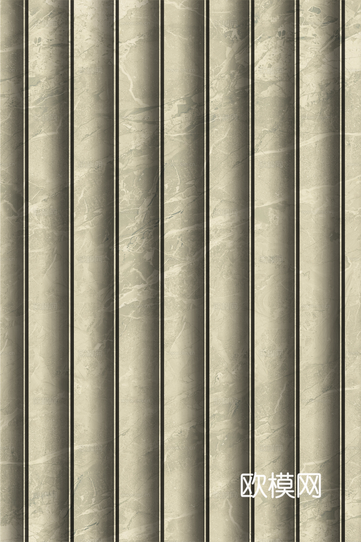 岩板大理石纹波浪艺术背景墙下载（渲染图5）