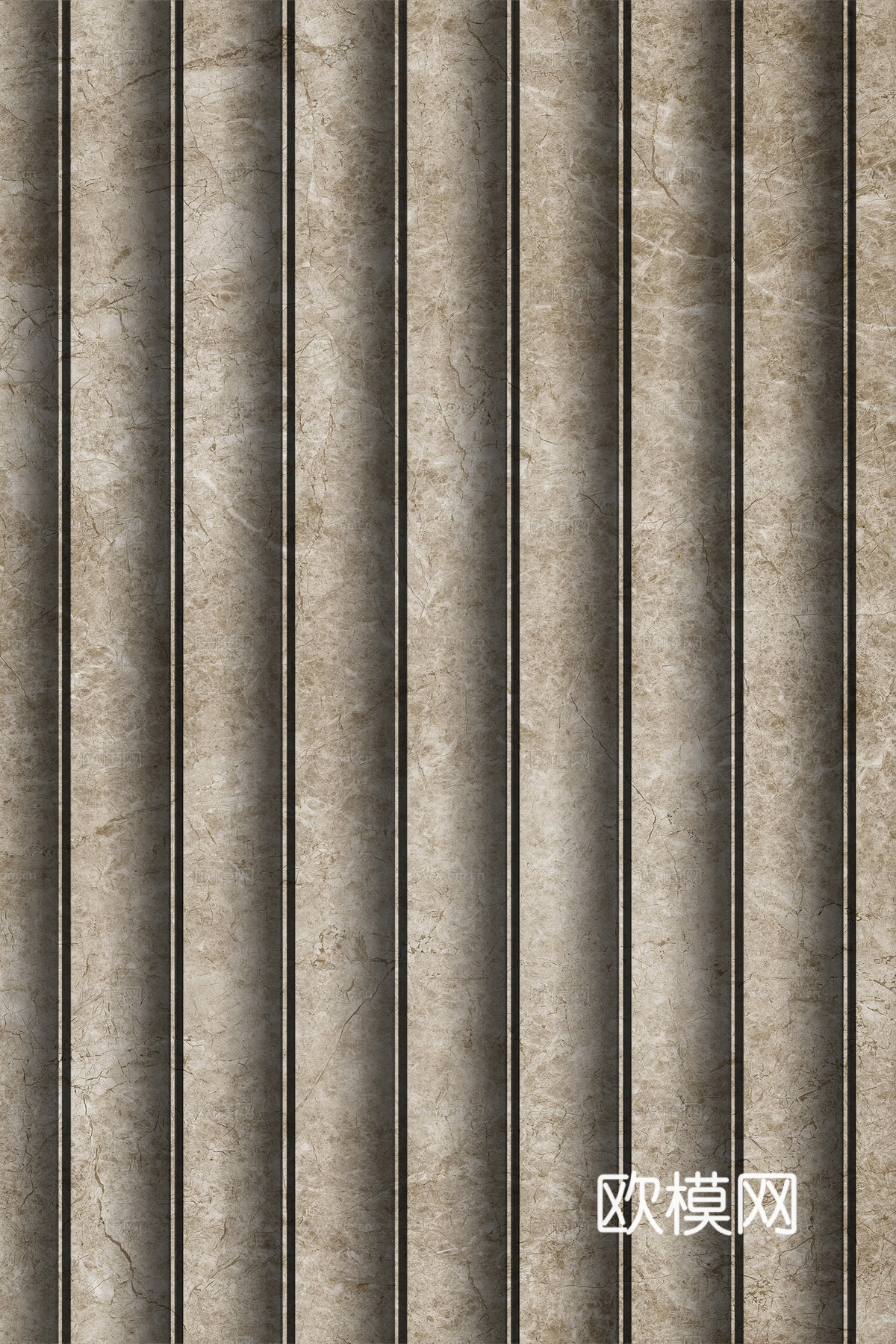 岩板大理石纹波浪艺术背景墙下载（渲染图6）