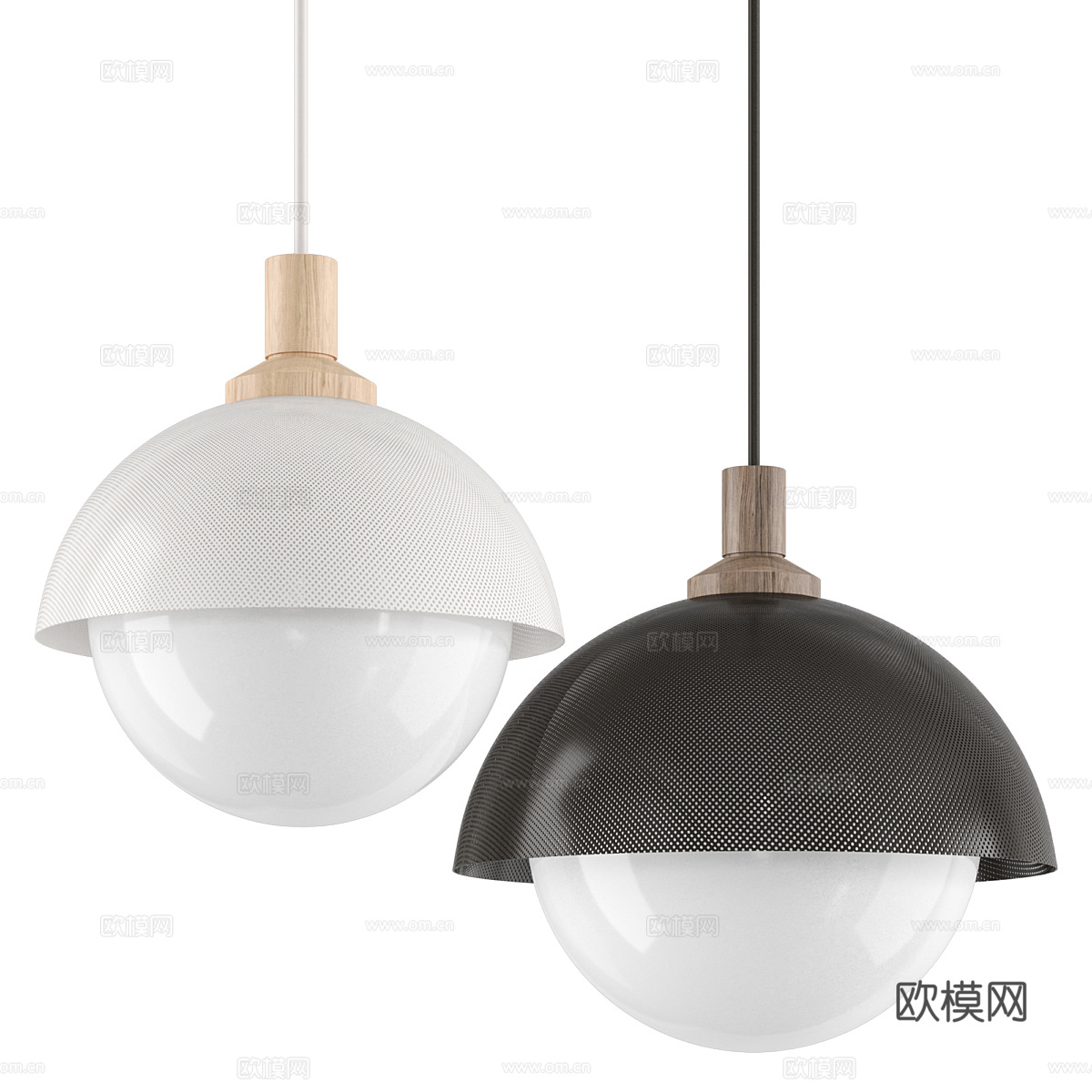 现代北欧装饰小吊灯3d模型