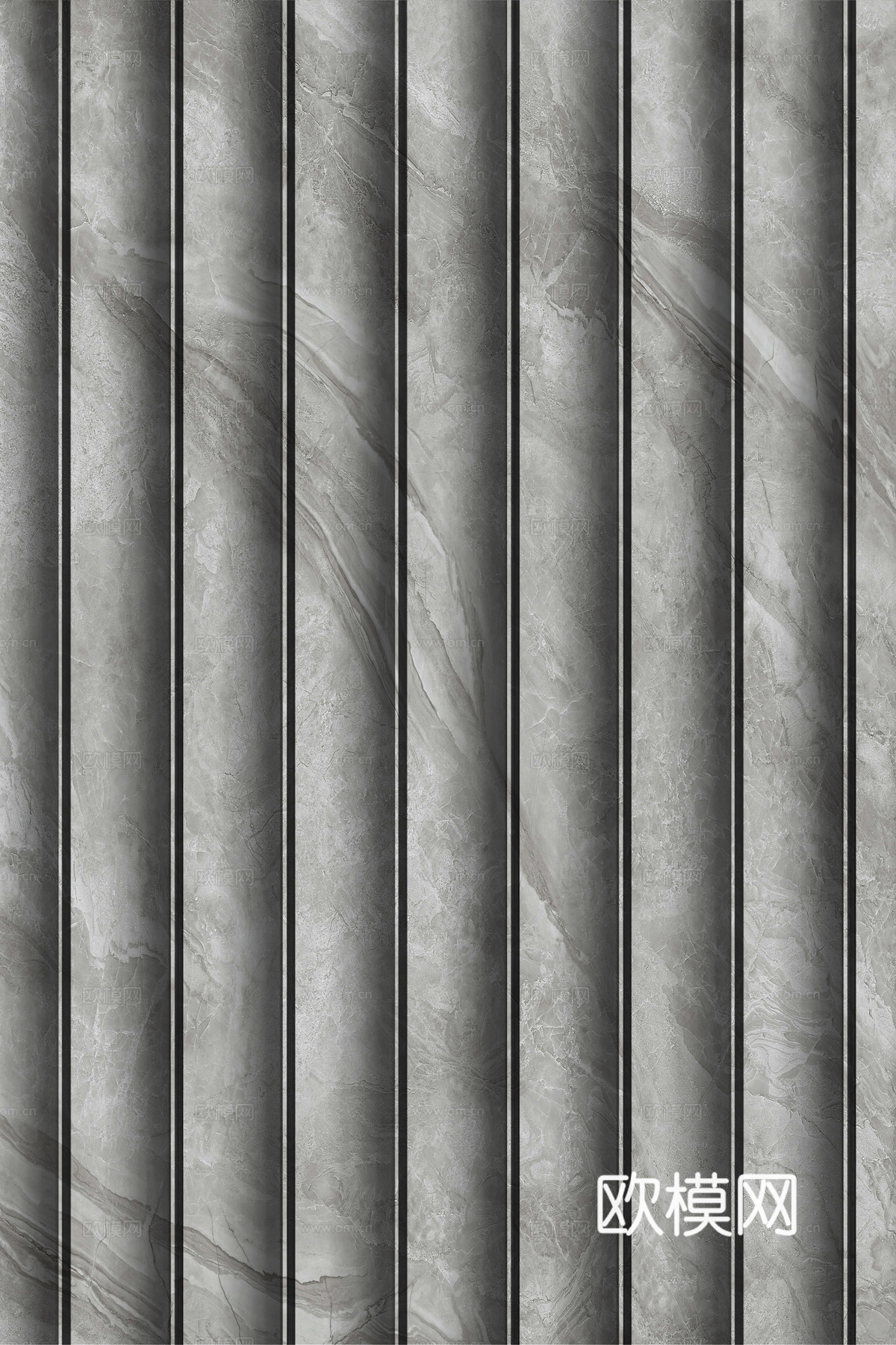 岩板大理石纹波浪艺术背景墙下载（渲染图4）