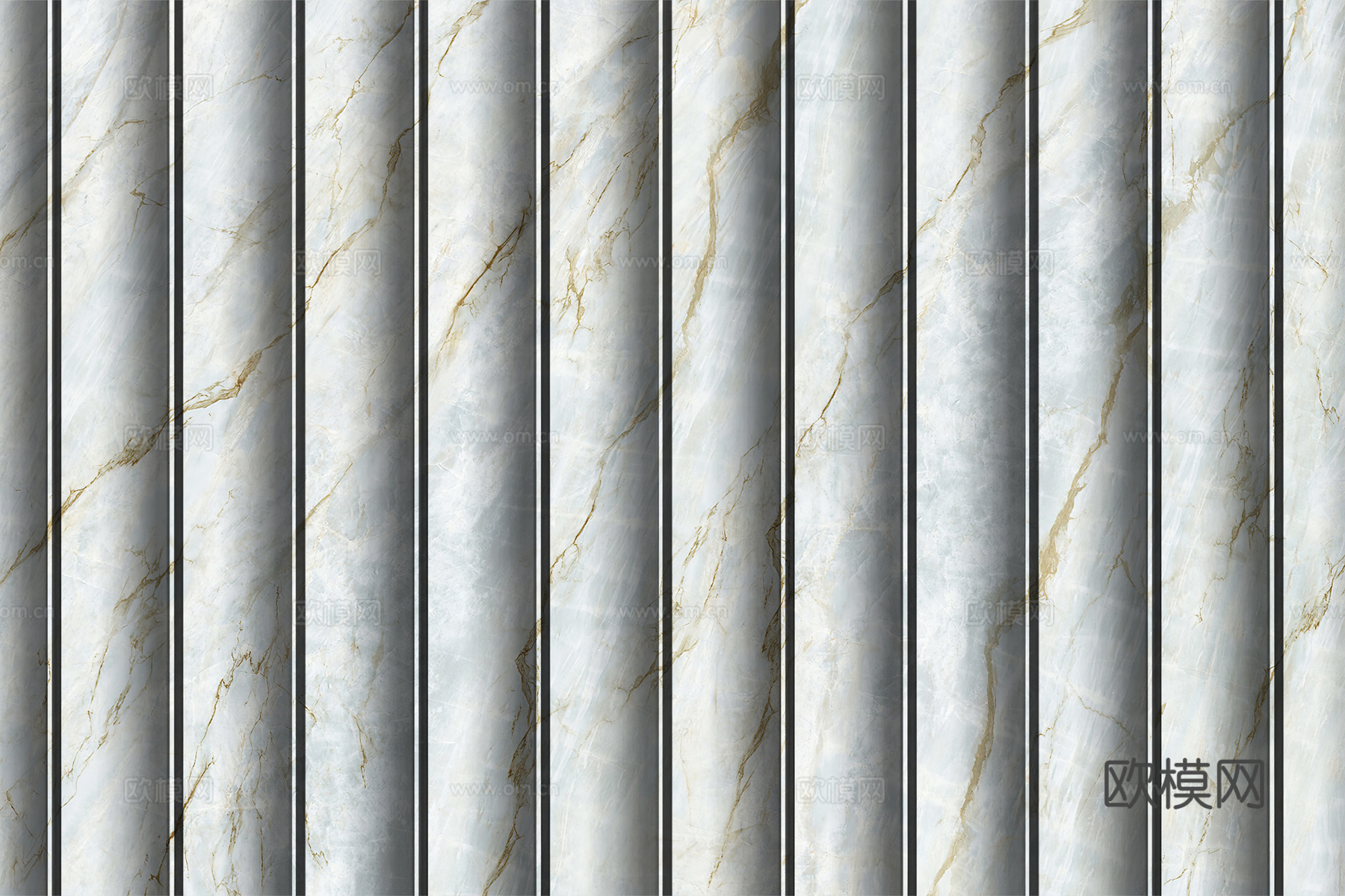 岩板大理石纹波浪艺术背景墙下载（渲染图7）